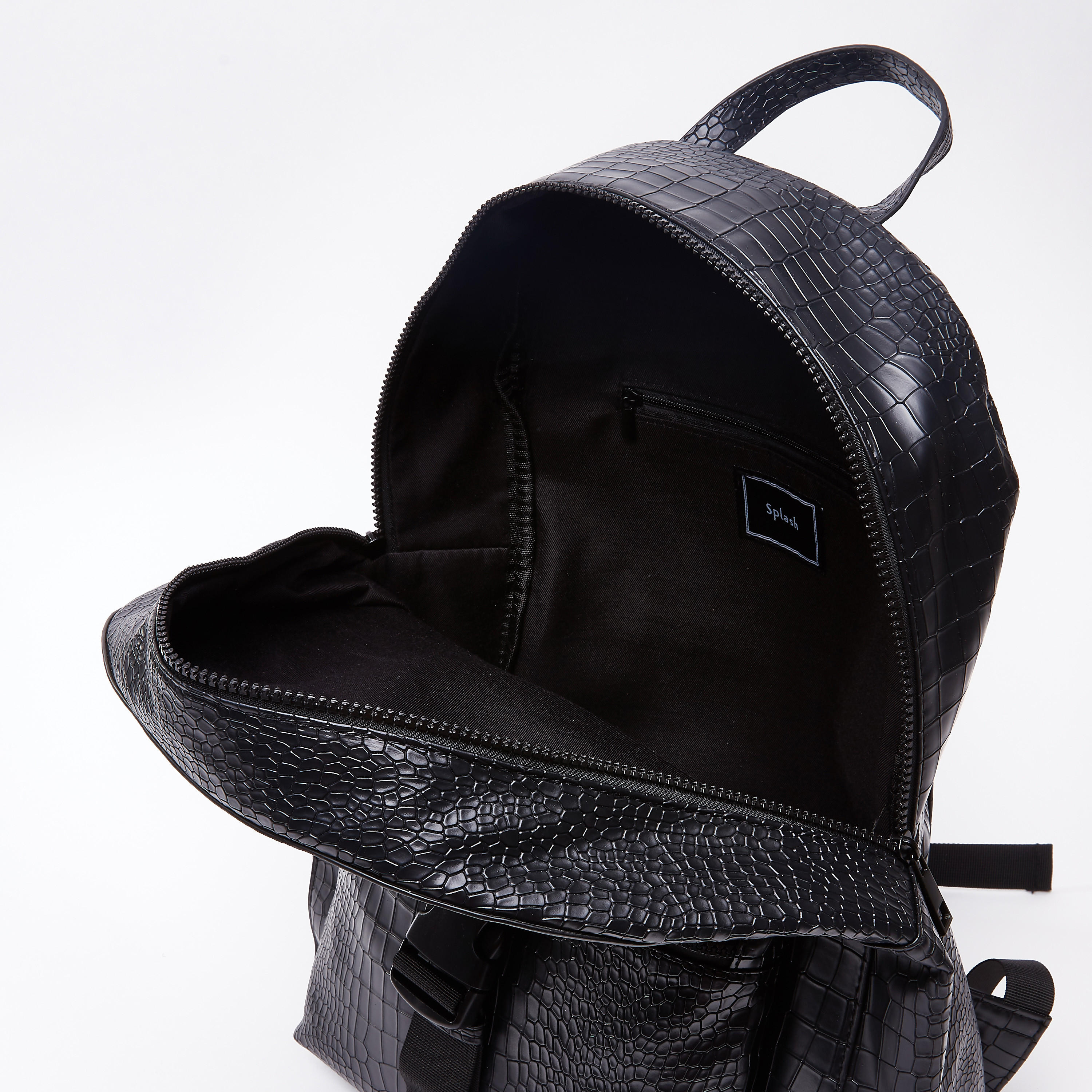 Textured Backpack with Adjustable Shoulder Straps and Top Handle-men-bags-image-5