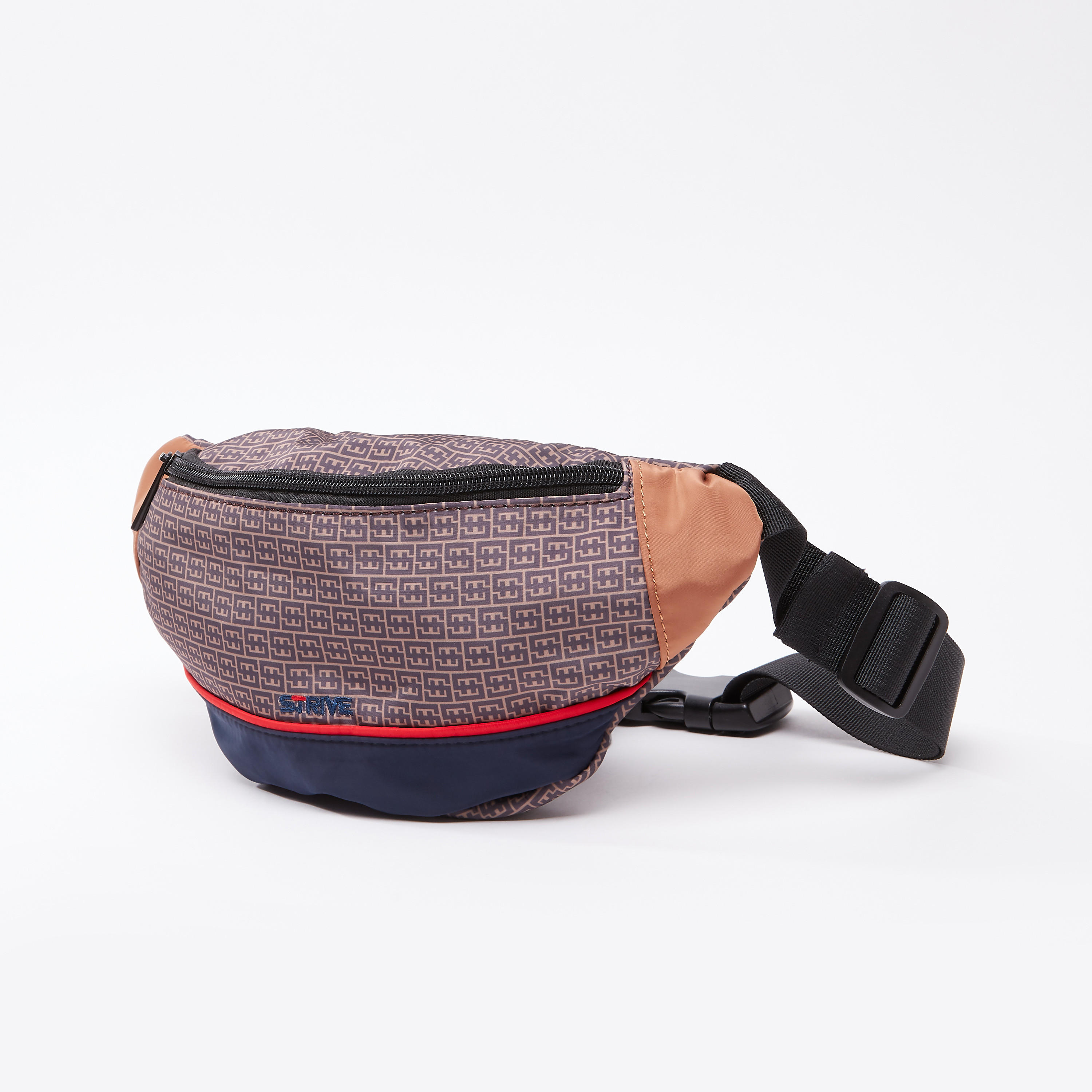 Printed Fanny Pack with Adjustable Strap and Buckle Closure-men-bags-image-1