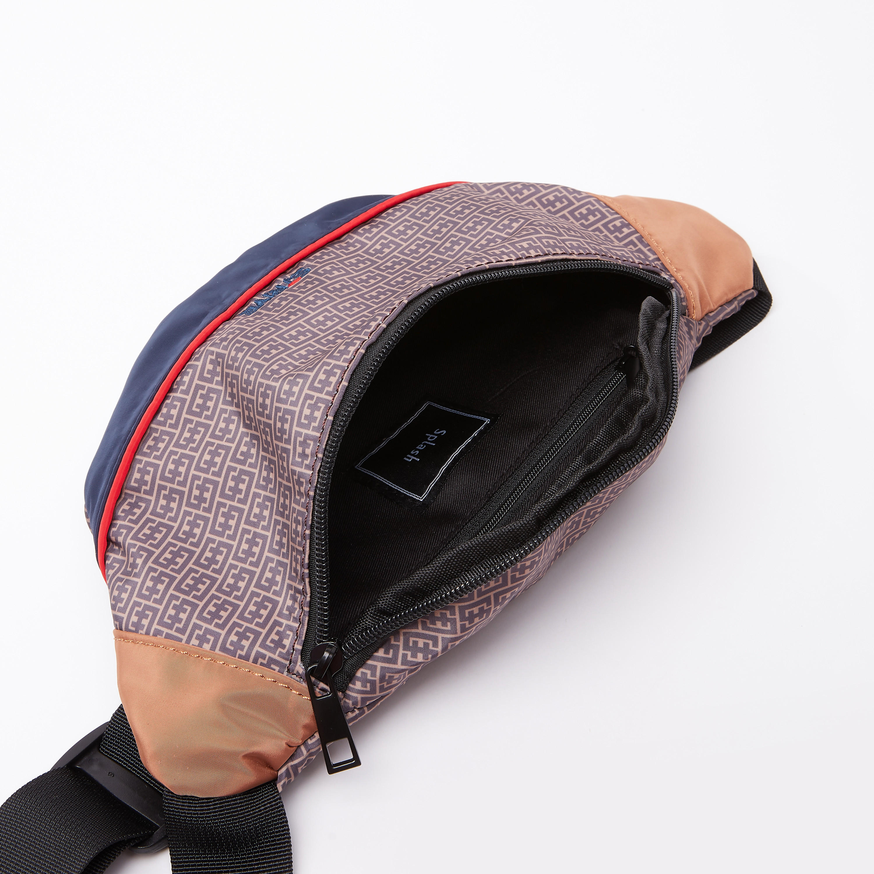 Printed Fanny Pack with Adjustable Strap and Buckle Closure-men-bags-image-5