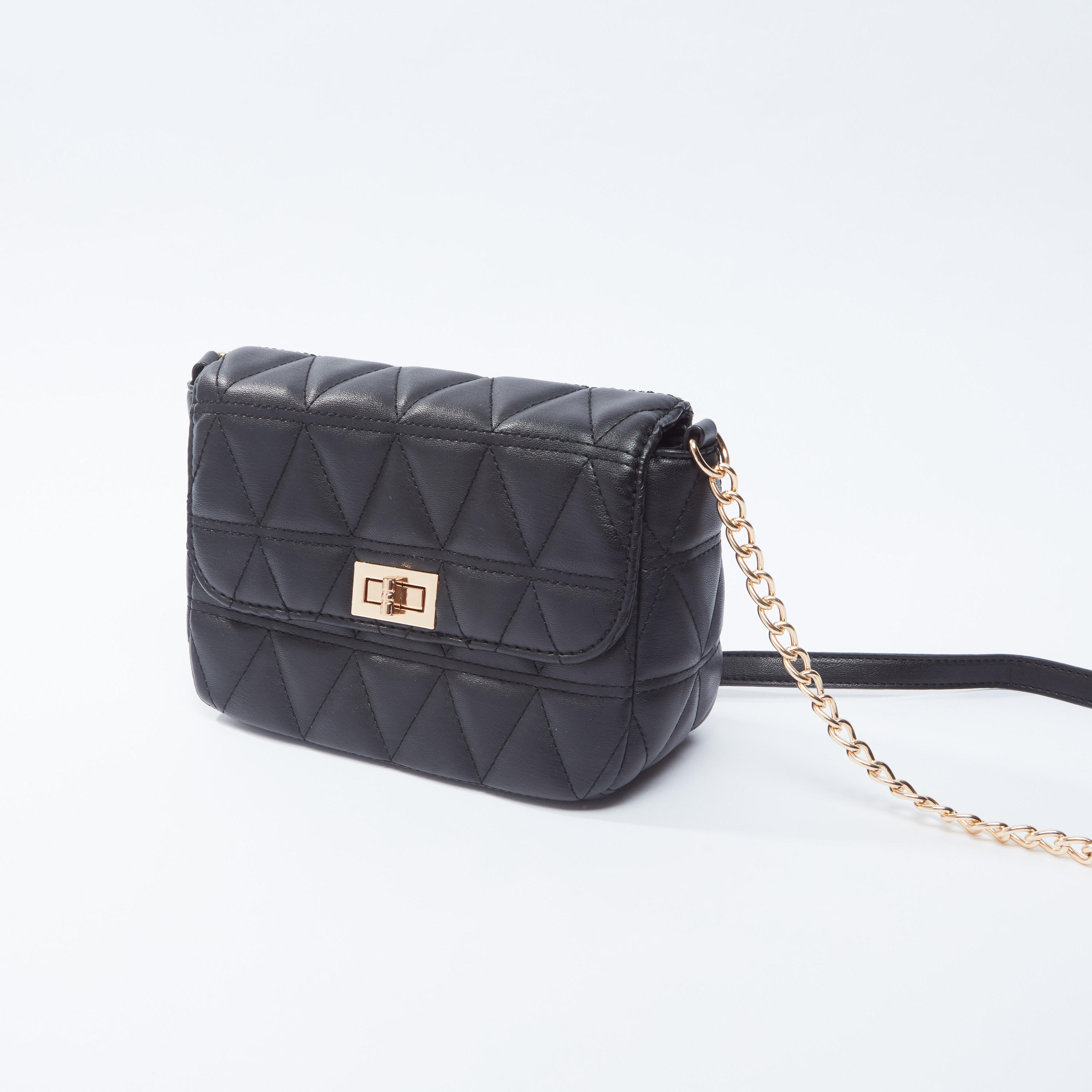 حقيبة ساتشيل مبطّنة بقفل إغلاق دوّار وسلسلة ميتاليك وحمّالة-women-bagsandwallets-handbags-image-1