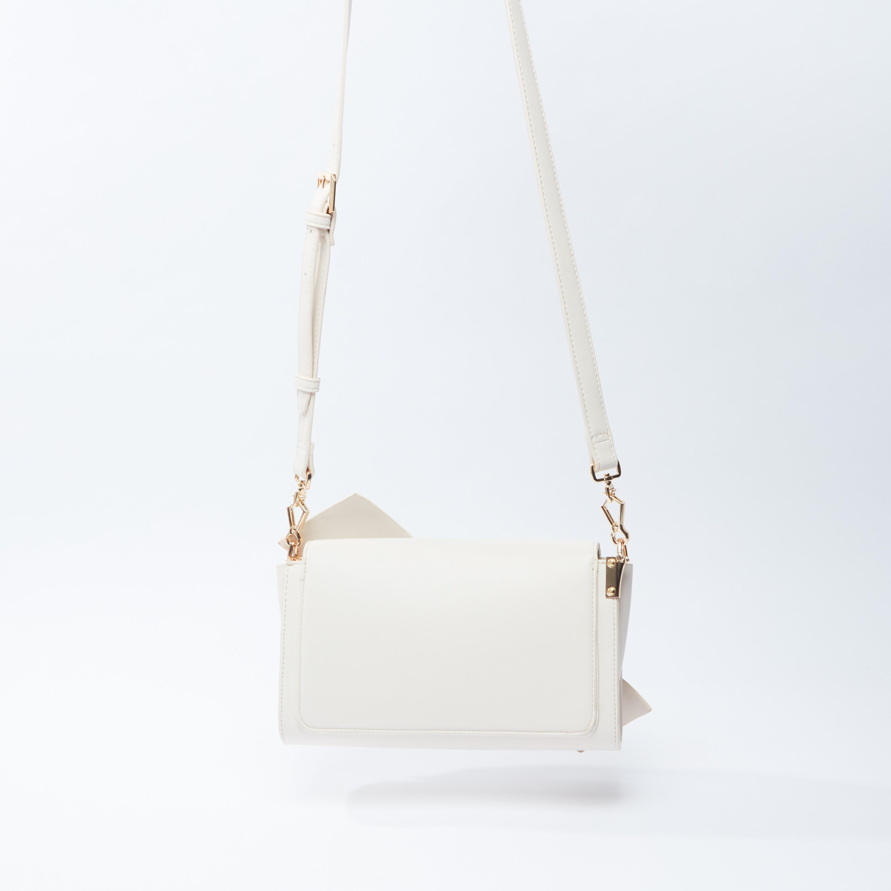 حقيبة كروس بودي بارزة الملمس بطيّة مزيّنة بفيونكة وحزام قابل للتعديل-women-bagsandwallets-handbags-image-3