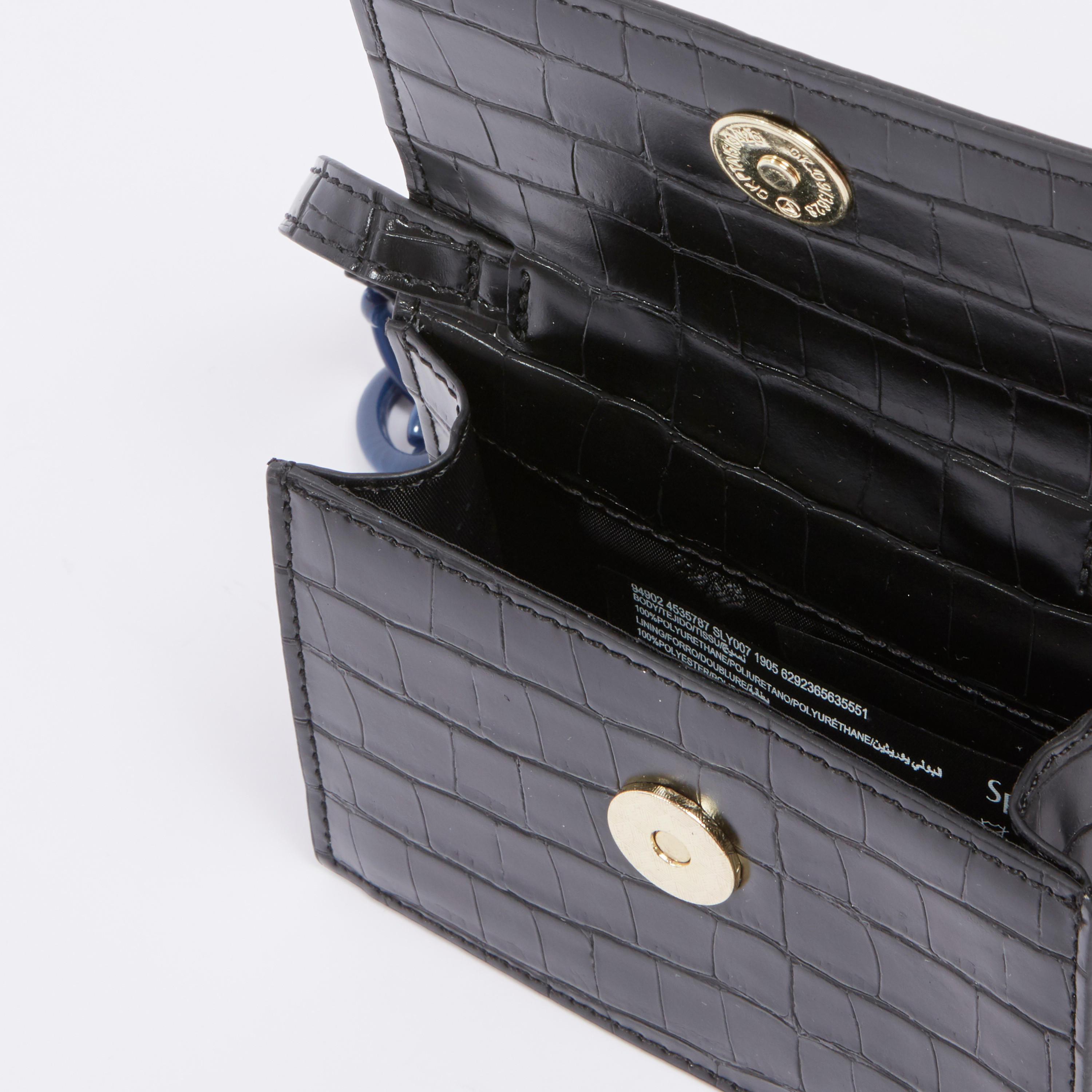 Textured Wallet with Magnetic Snap Closure and Strap-women-bagsandwallets-handbags-image-4