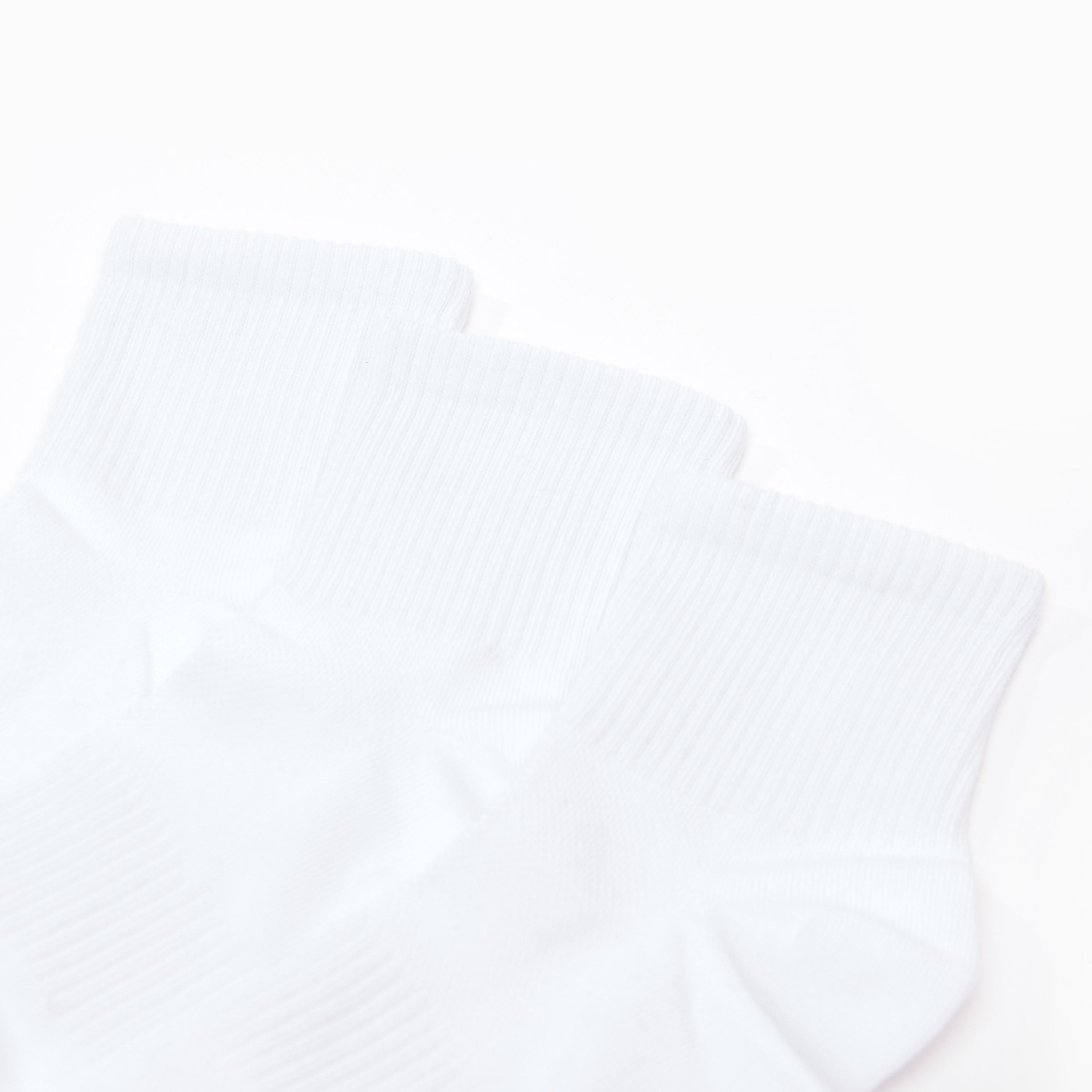 جوارب سادة بطول الكاحل بحوّاف أساور مضلّعة - طقم من 3  أزواج-men-socks-image-2