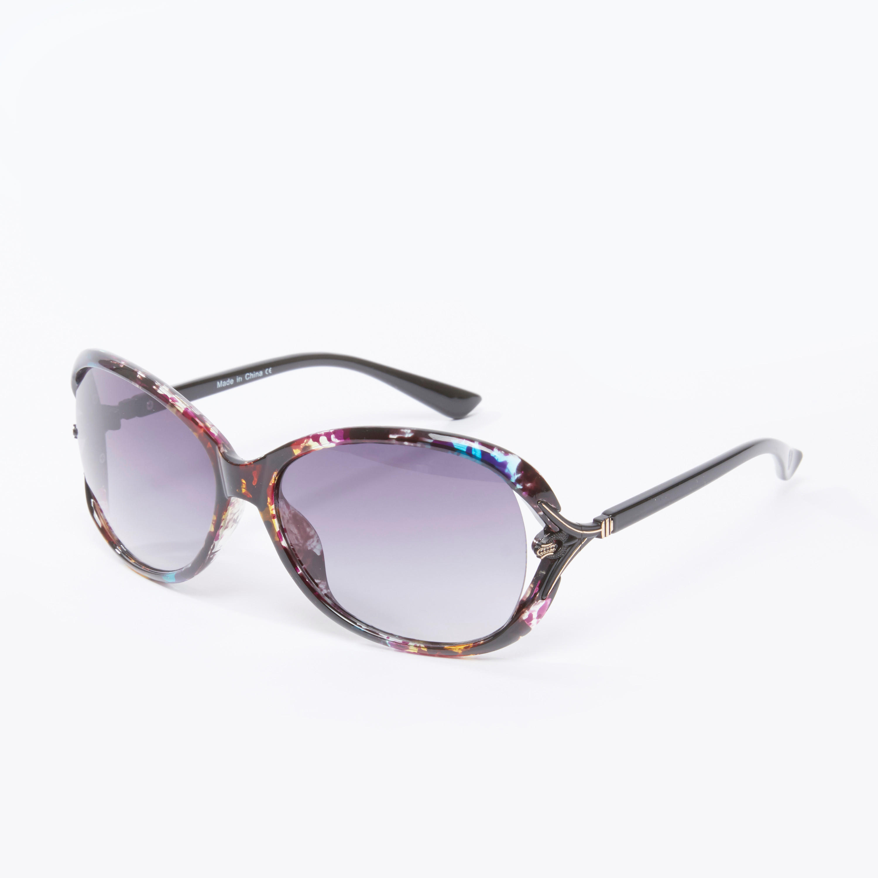 نظارة شمسية بإطار كامل ووسادات أنف وطبعات-women-sunglasses-image-1