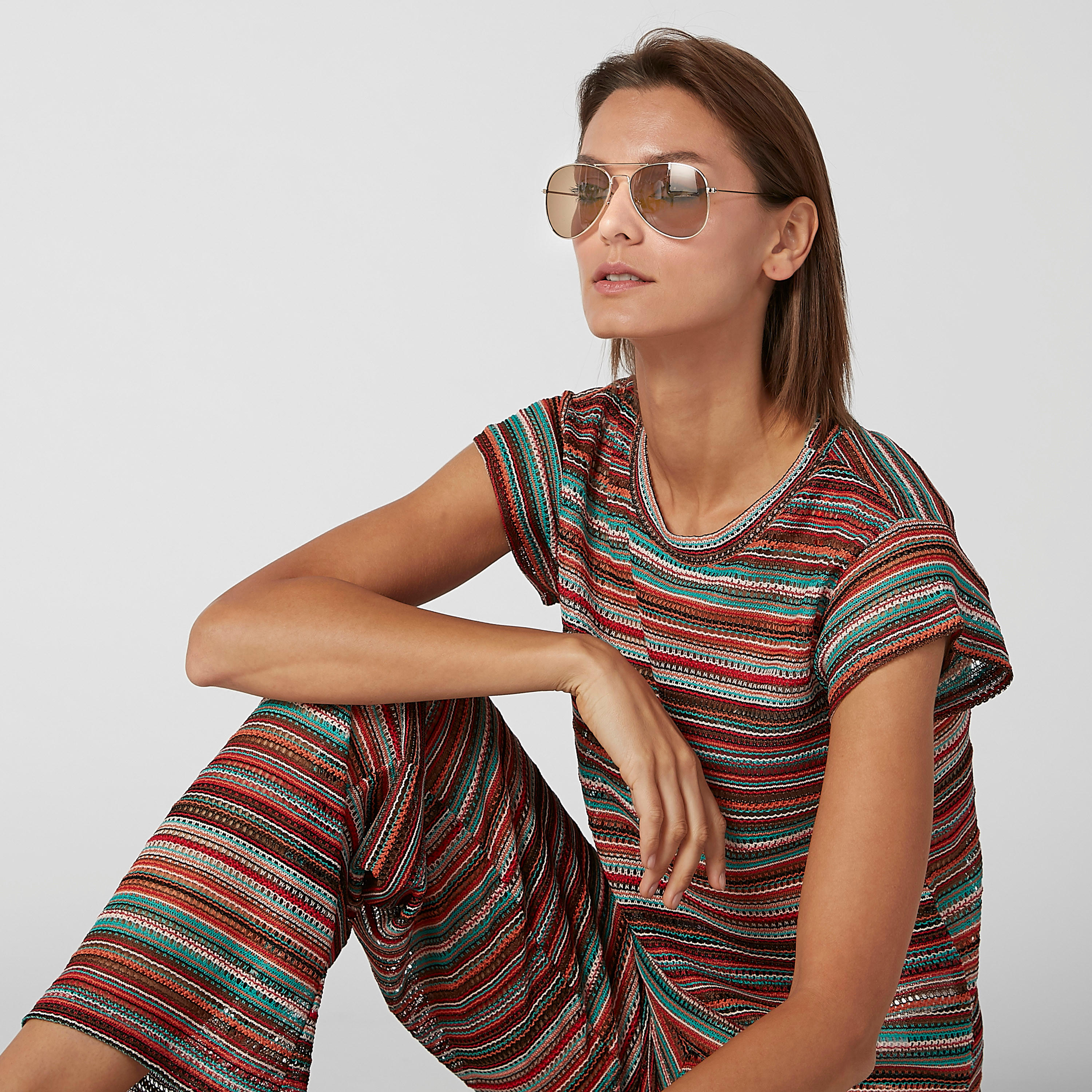 نظّارة شمسية أفياتور بإطار كامل ووسادات أنف-women-sunglasses-image-2
