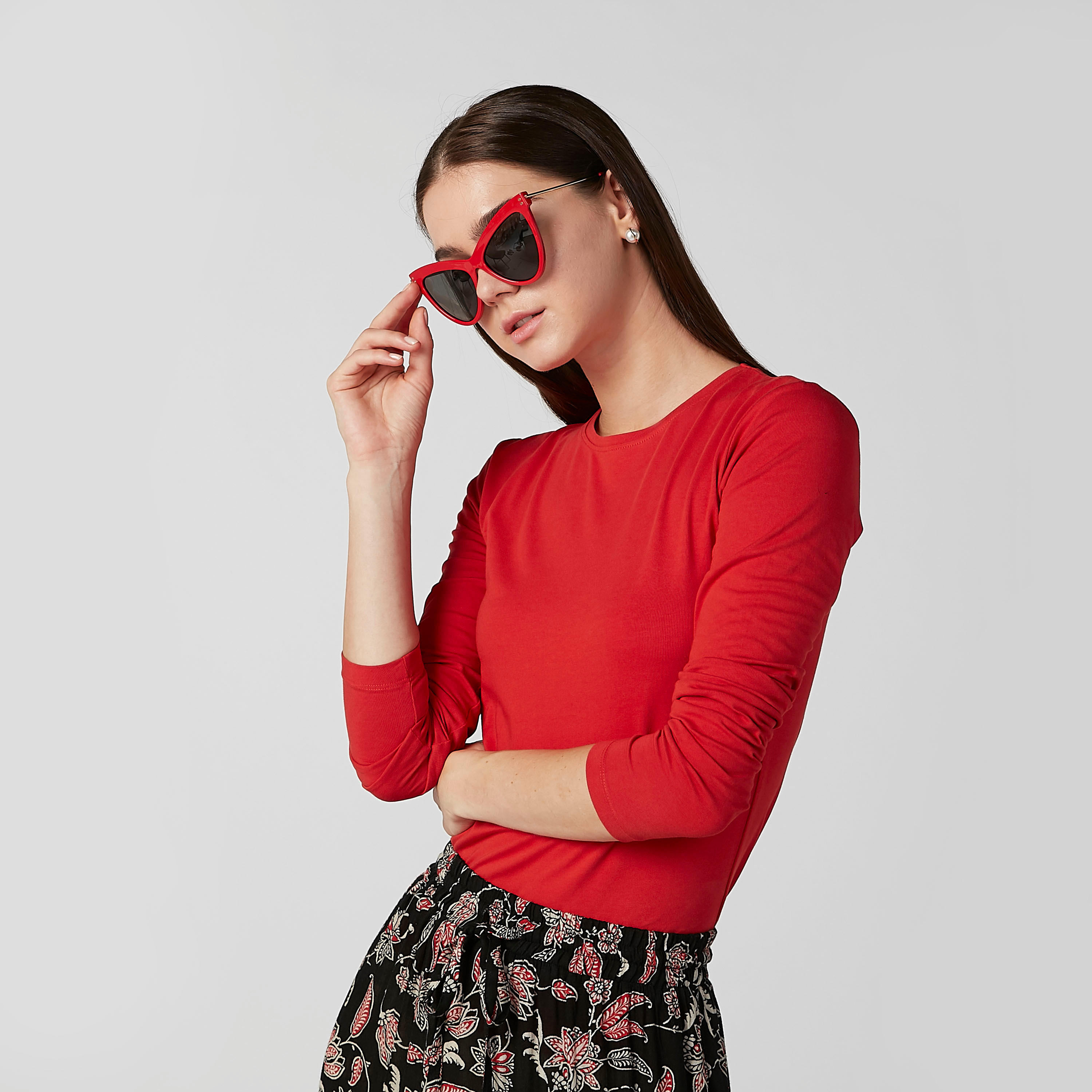 Full Rim Cat Eye Sunglasses with Temple Tips-women-sunglasses-image-2