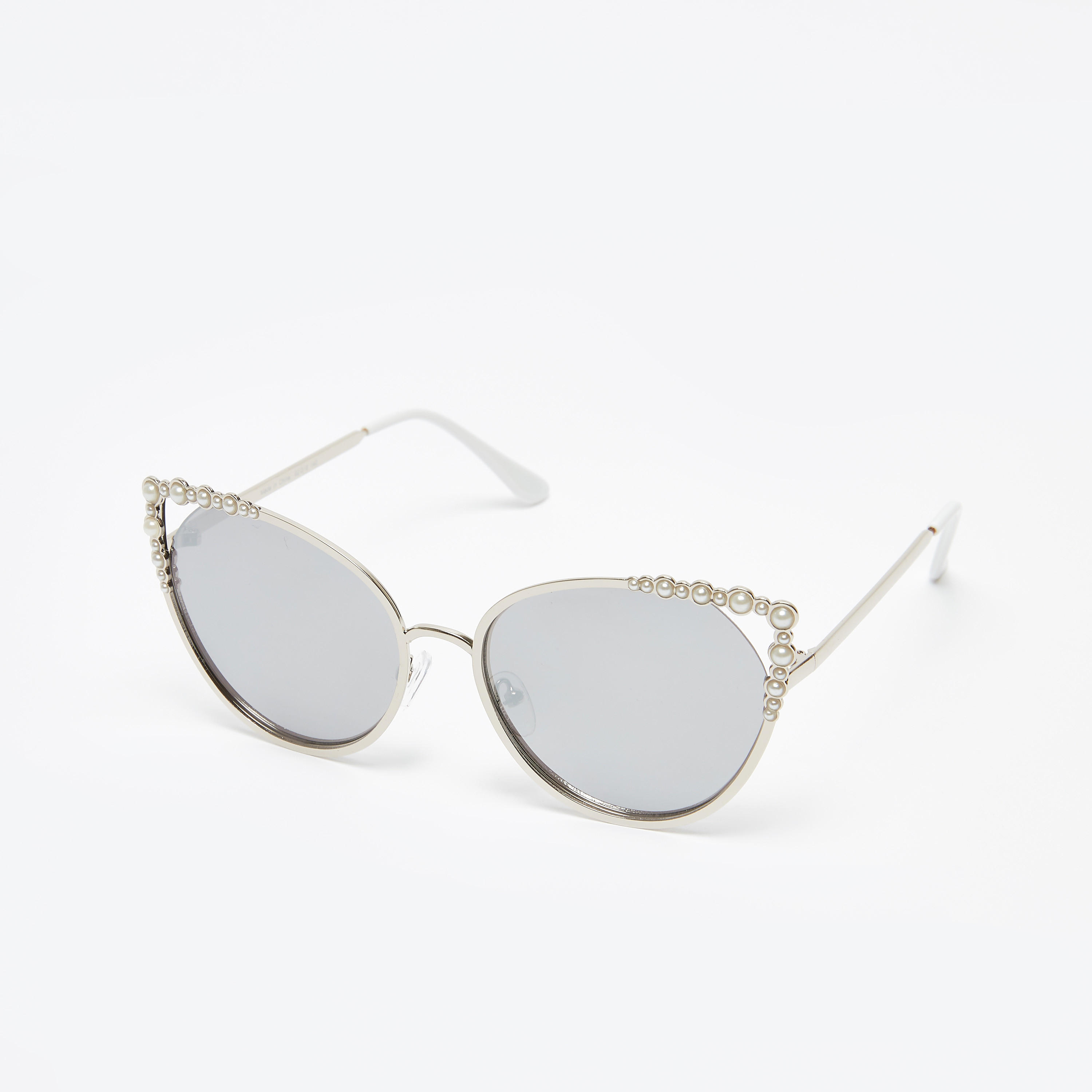 نظّارة شمسية عين قطة بإطار كامل وتزيينات-women-sunglasses-image-1