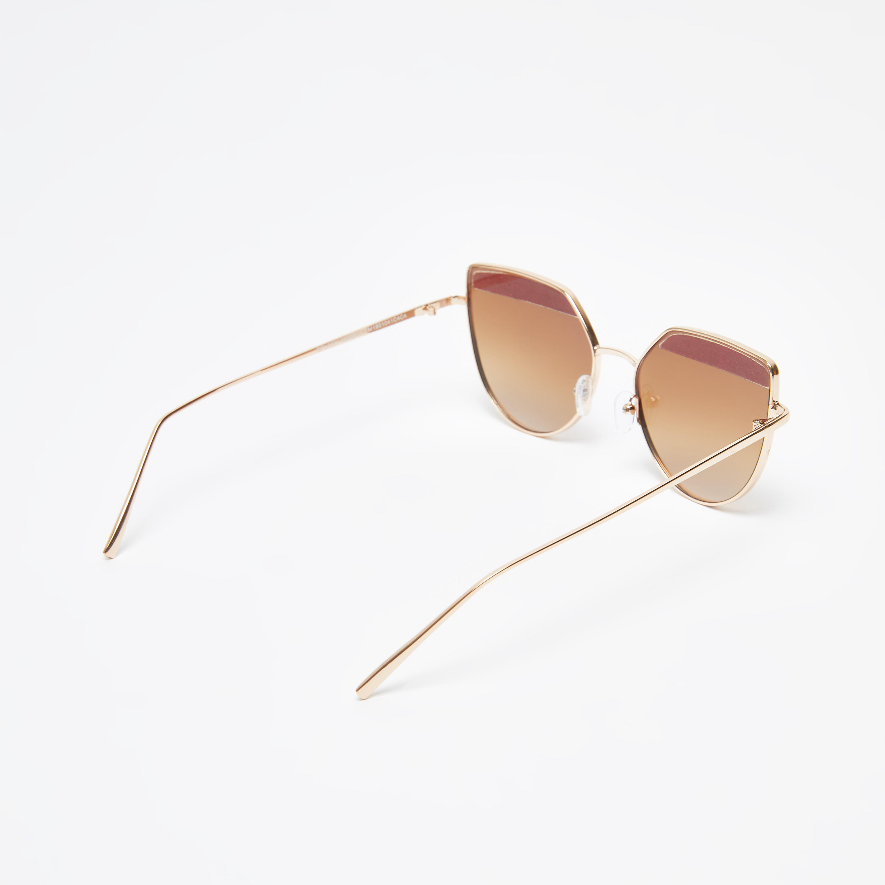 نظارة شمسّية عين قطة بارزة الملمس بإطار كامل ووسادات أنف-women-sunglasses-image-5