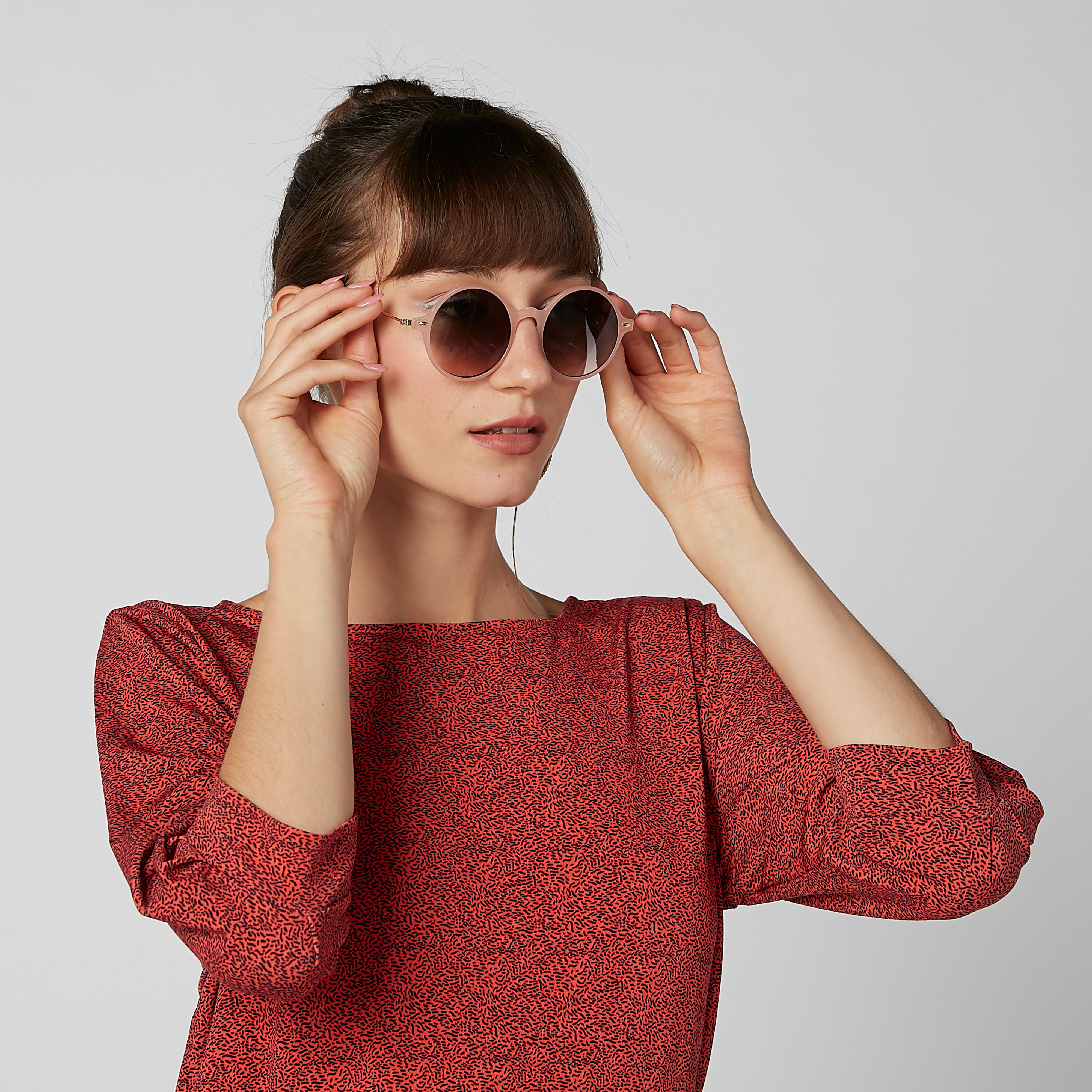 نظّارة شمسية مستديرة بإطار كامل ووسادات أنف-women-sunglasses-image-2