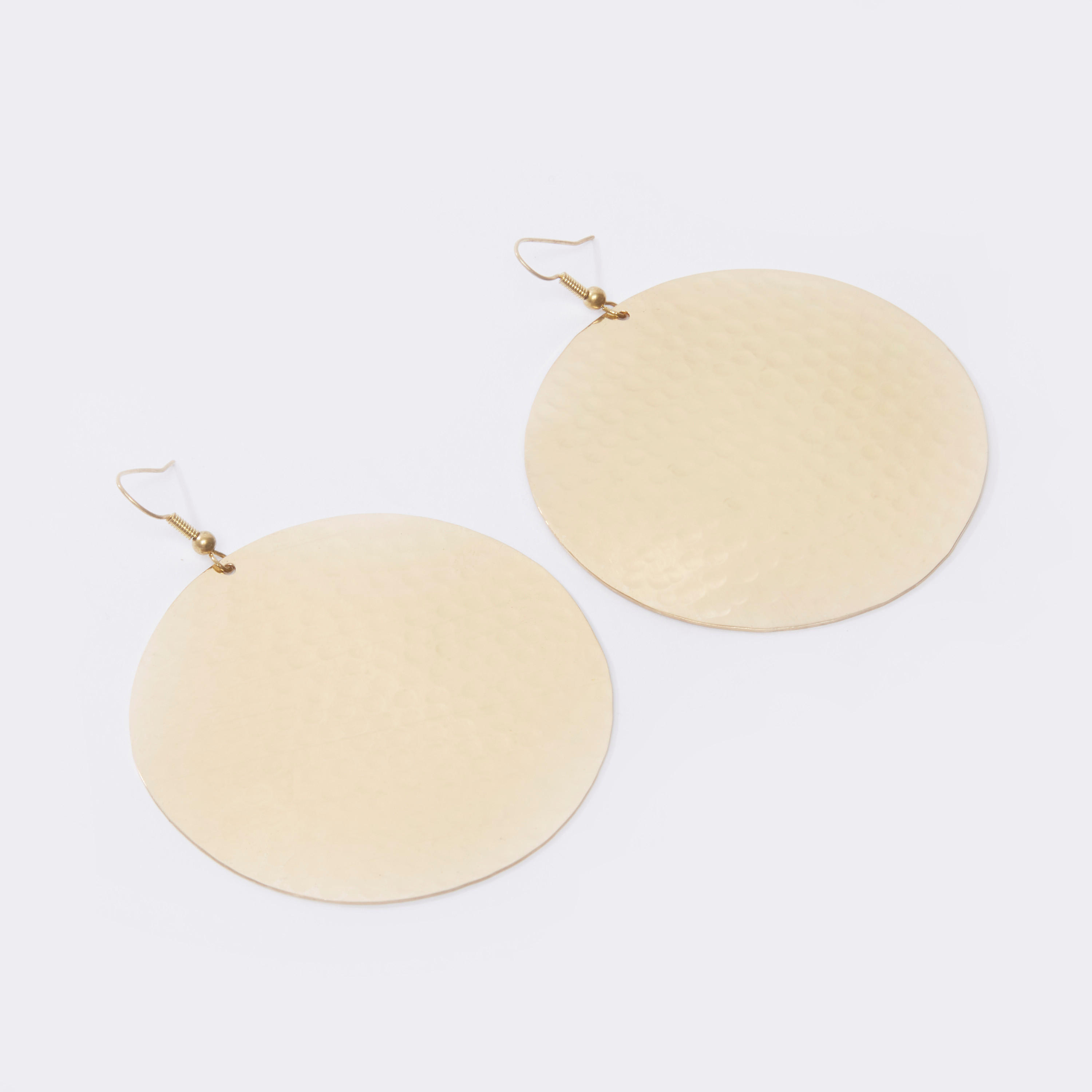 أقراط بدلّاية مستديرة ميتاليك وخطاف-women-watchesandjewellery-jewellery-earrings-image-3
