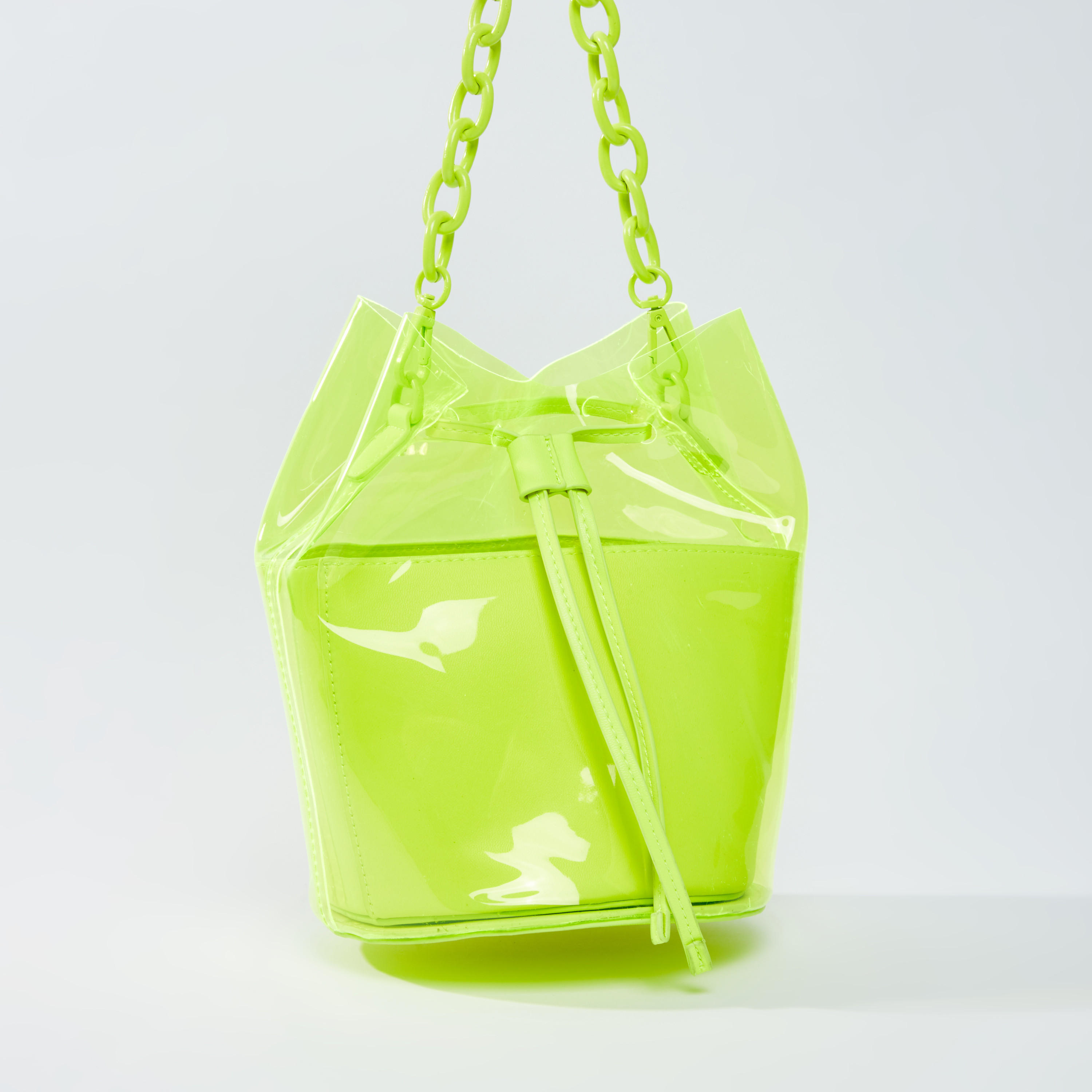 See Through Sling Bag with Drawstring Closure and Metallic Chain-women-bagsandwallets-handbags-image-3