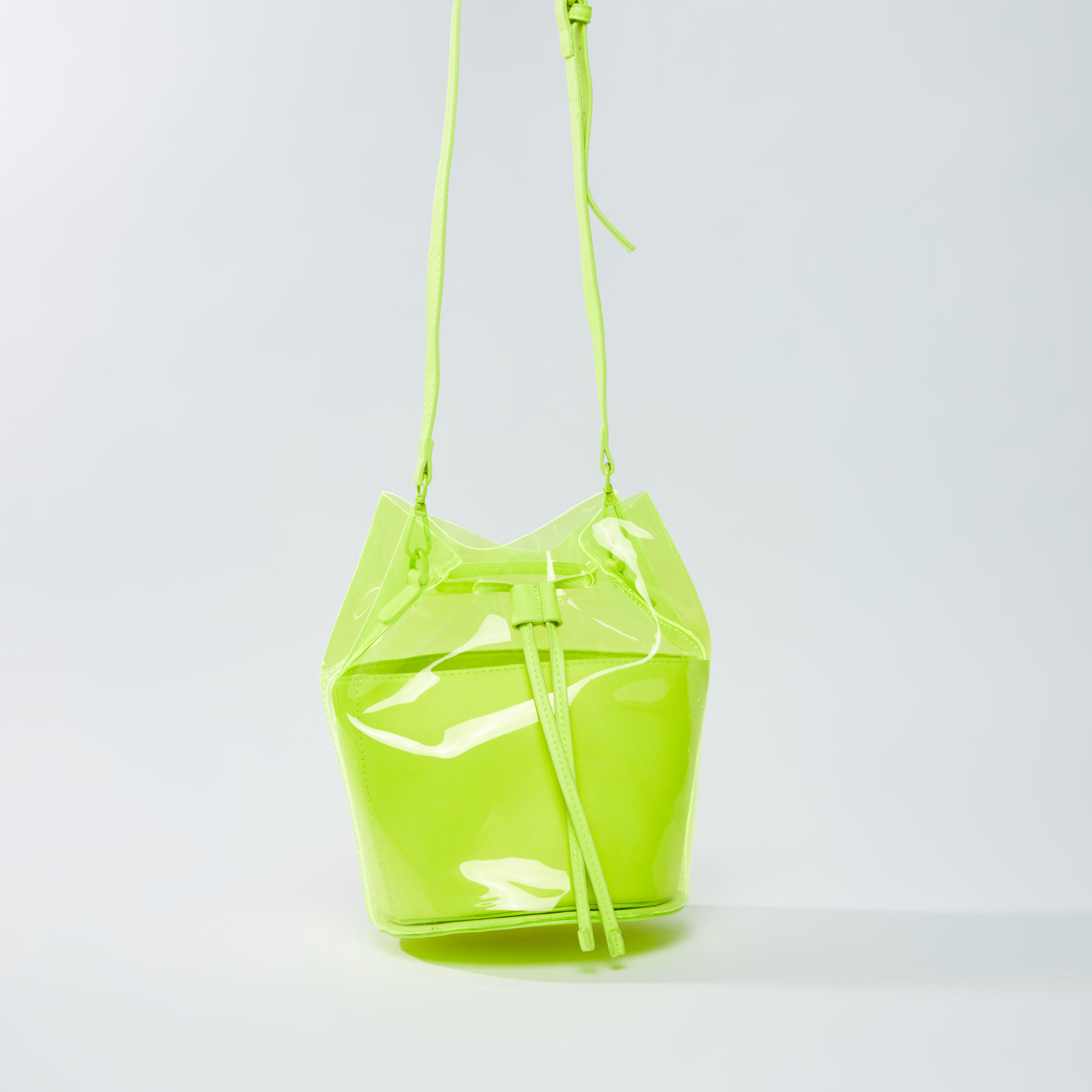 See Through Sling Bag with Drawstring Closure and Metallic Chain-women-bagsandwallets-handbags-image-4