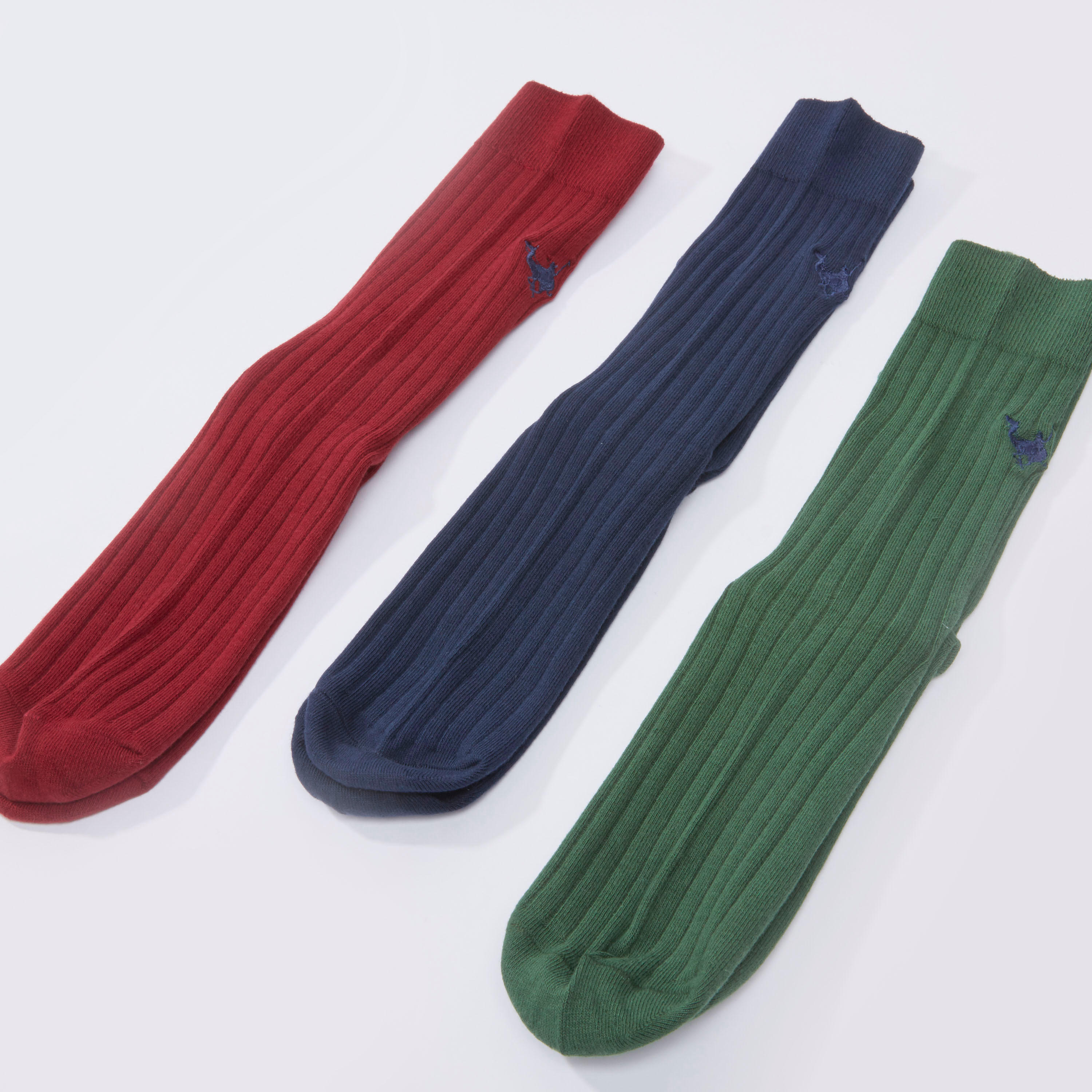 جوارب مضلّعة بطول متوسط - طقم من 3 أزواج-men-socks-image-3