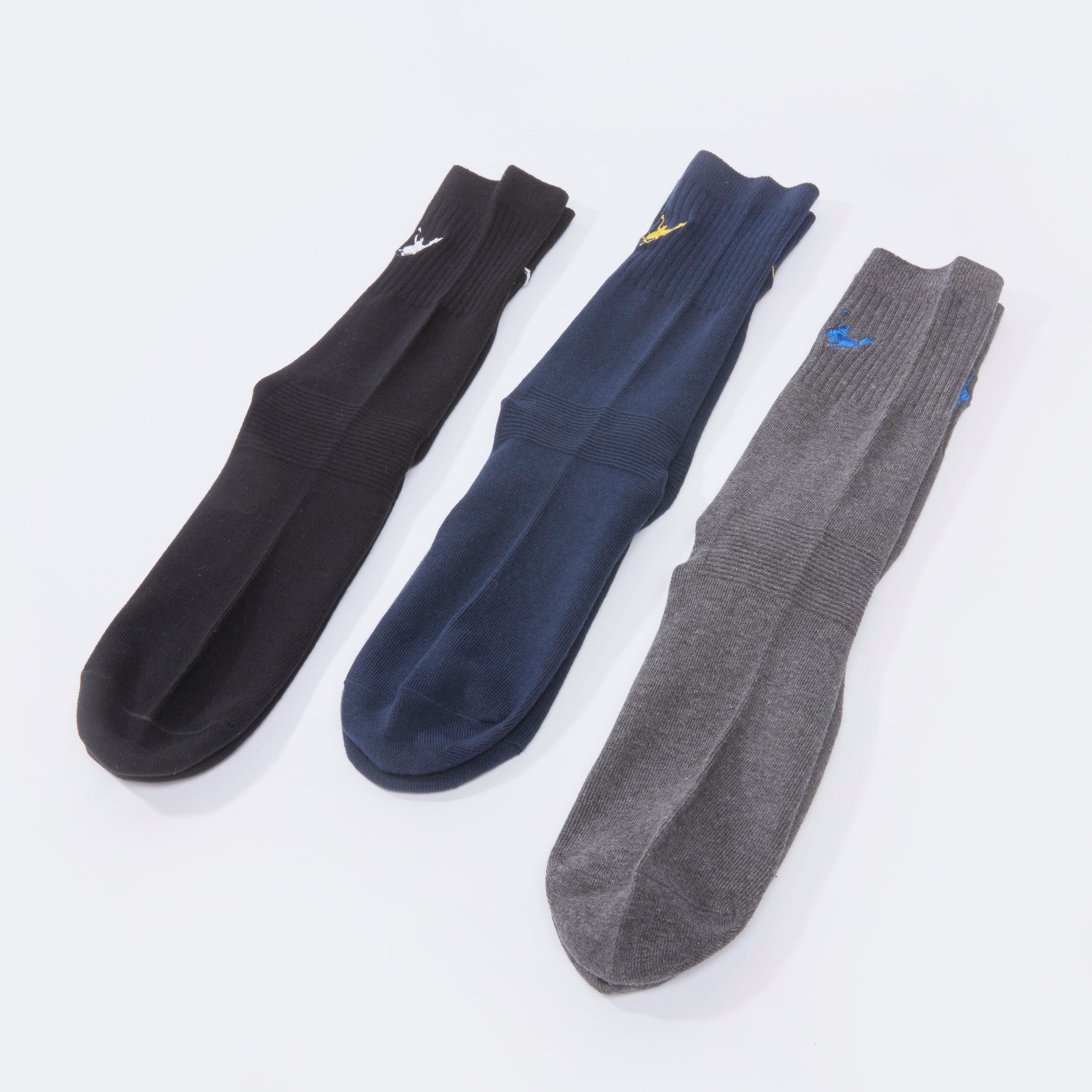 جوارب بارزة الملمس بطول ربلة الساق - طقم من 3 أزواج-men-socks-image-3