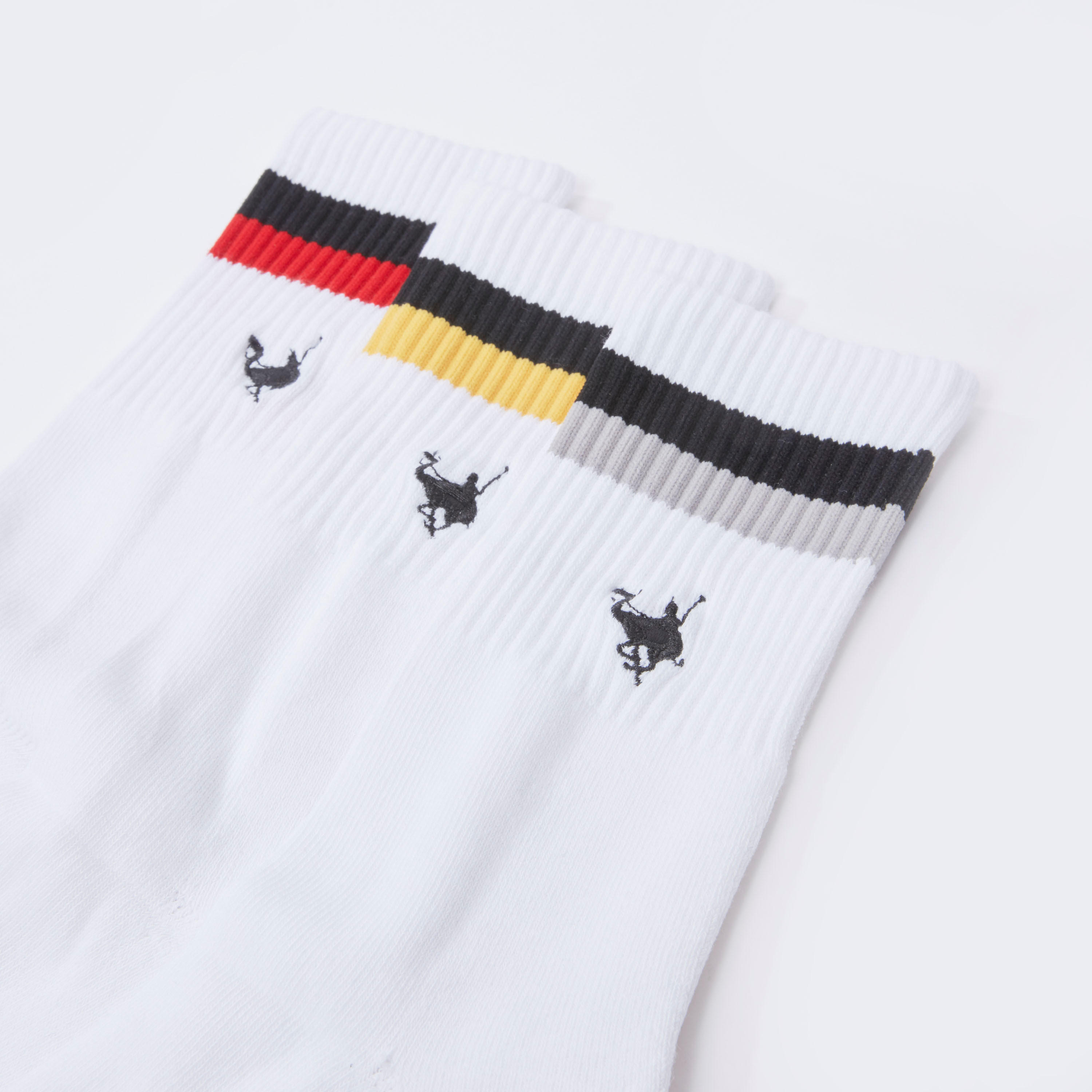 جوارب بطول ربلة الساق بحوّاف مضلّعة - طقم من 3 أزواج-men-socks-image-2
