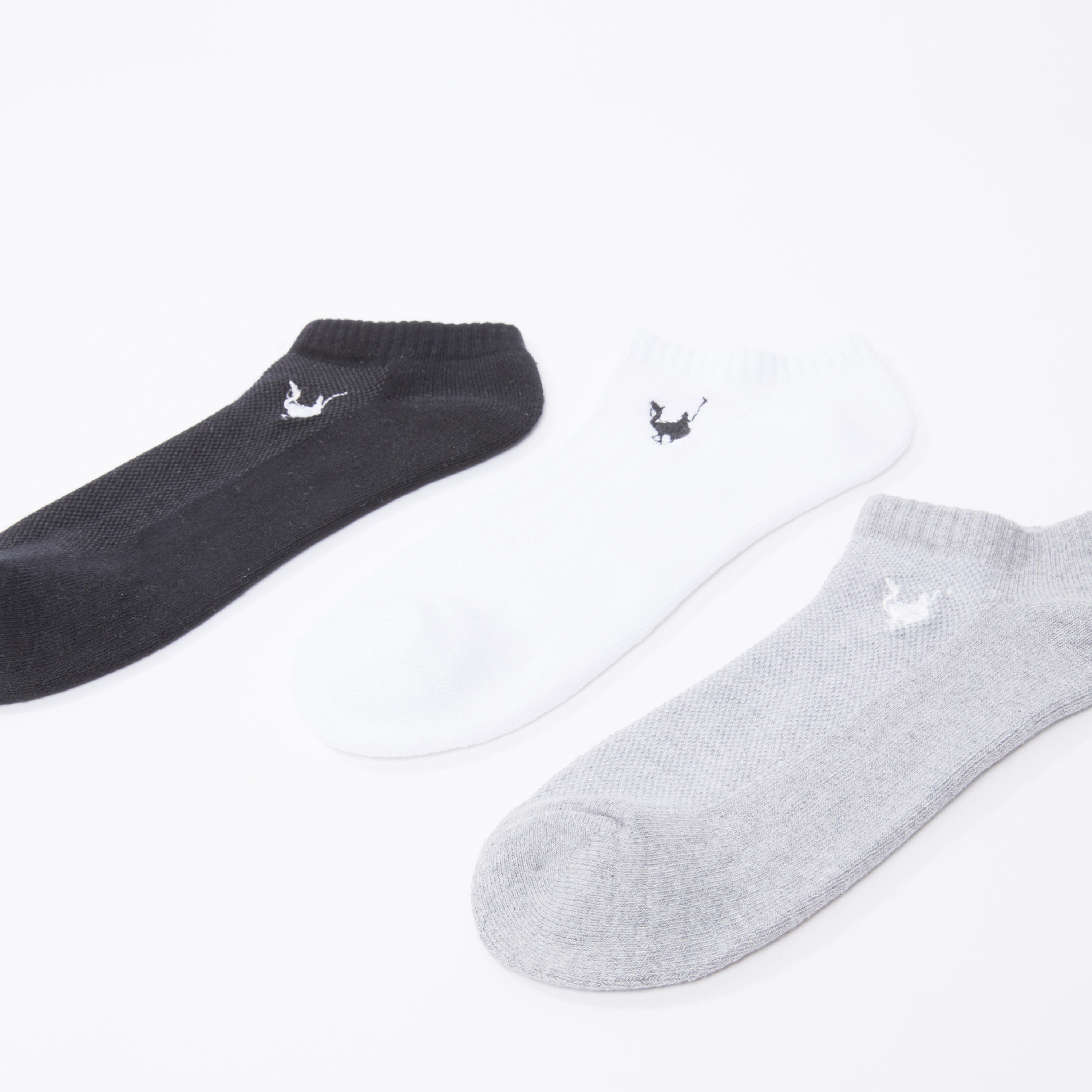جوارب بطول الكاحل بحوّاف مضلّعة - طقم من 3 أزواج-men-socks-image-2