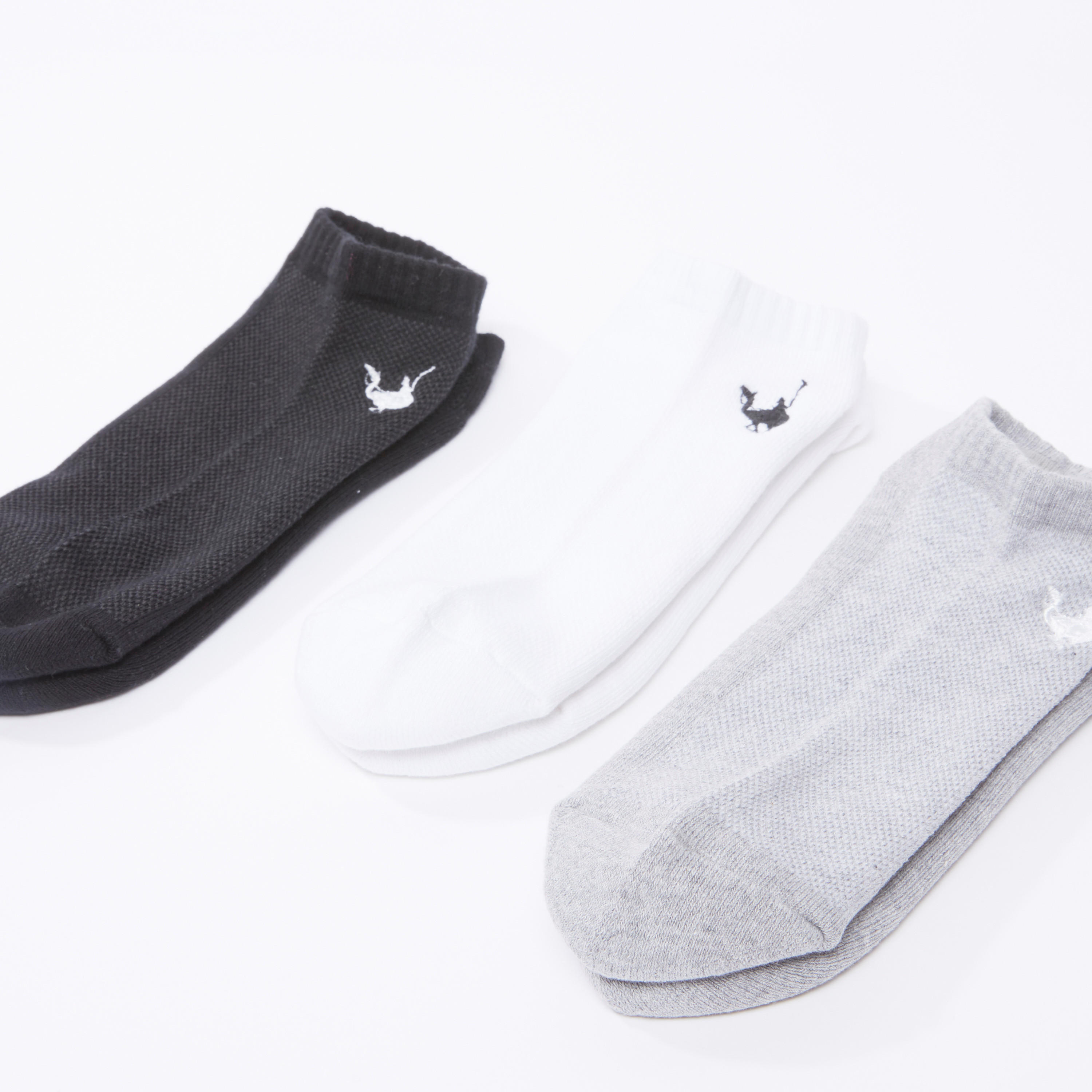 جوارب بطول الكاحل بحوّاف مضلّعة - طقم من 3 أزواج-men-socks-image-3