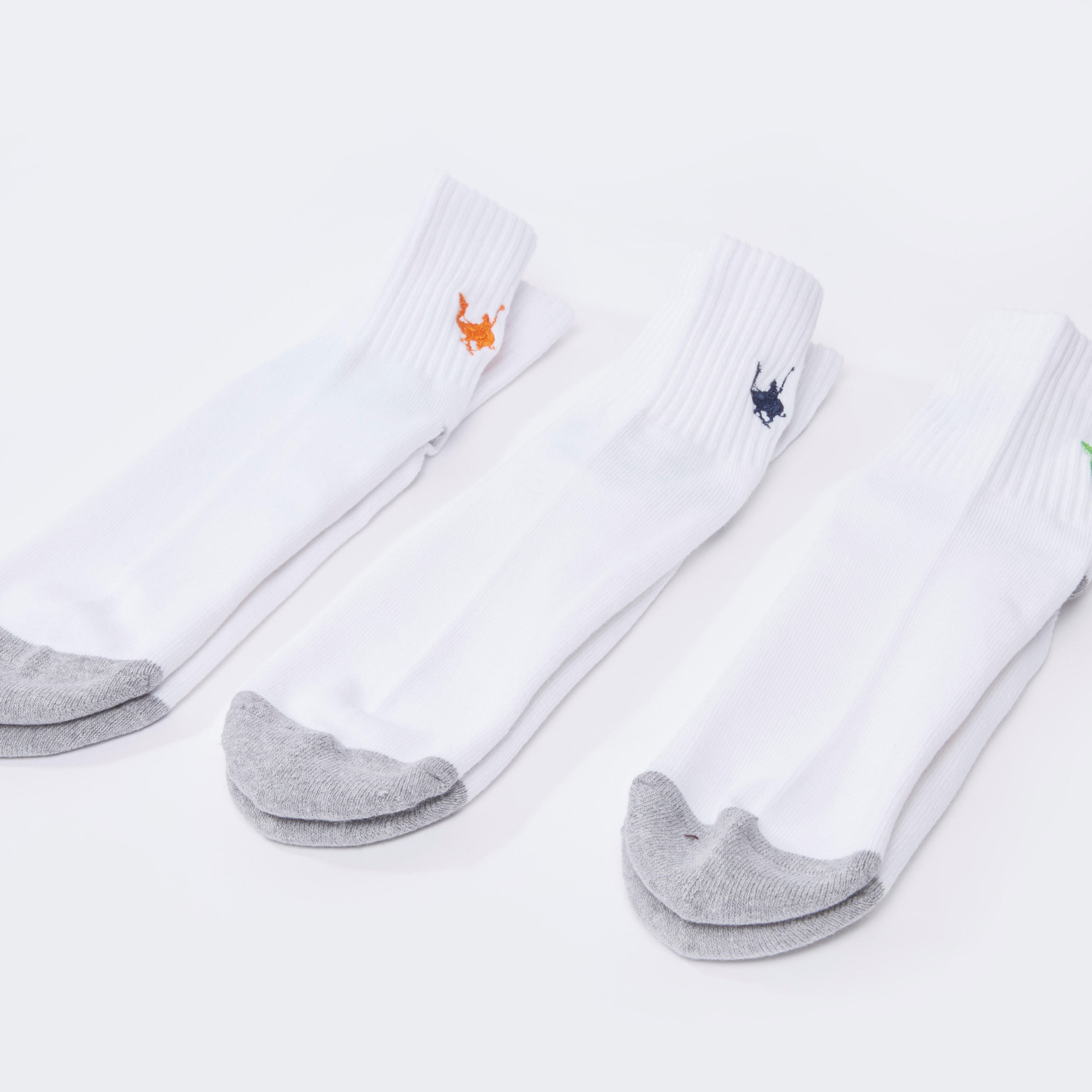 جوارب بارزة الملمس بطول الكاحل بحواف مضلّعة - طقم من 3 أزواج-men-socks-image-1