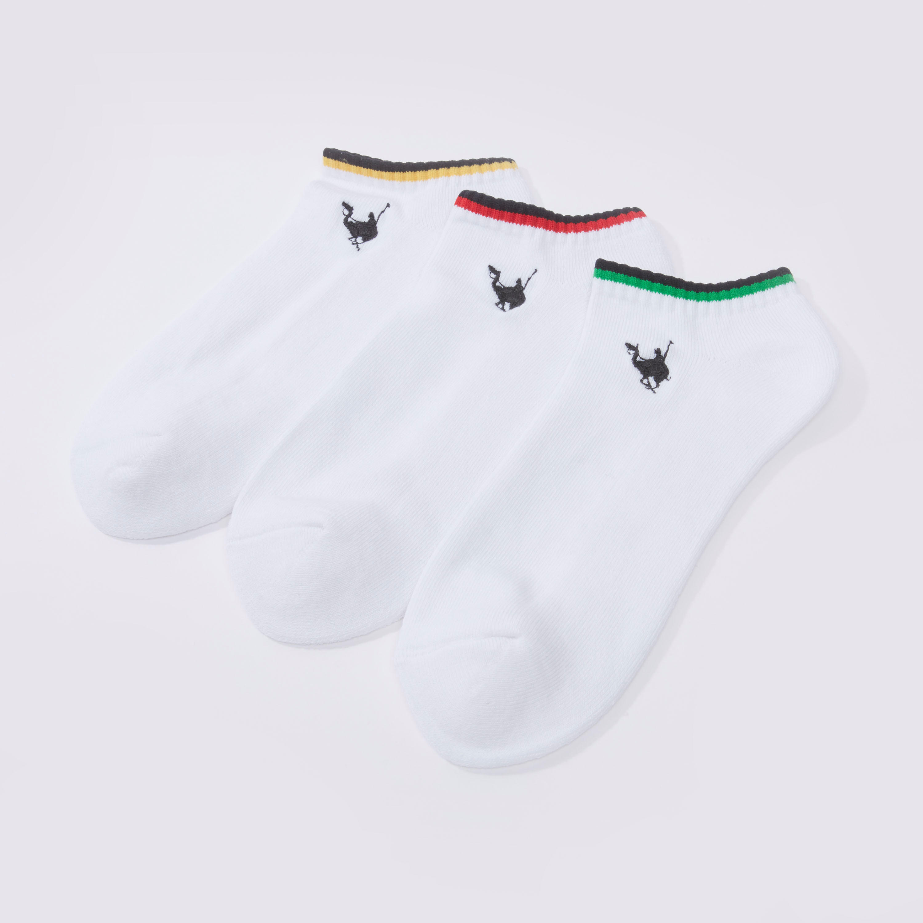 جوارب مقلّمة بطول الكاحل بحوّاف مضلّعة - طقم من 3 أزواج-men-socks-image-2