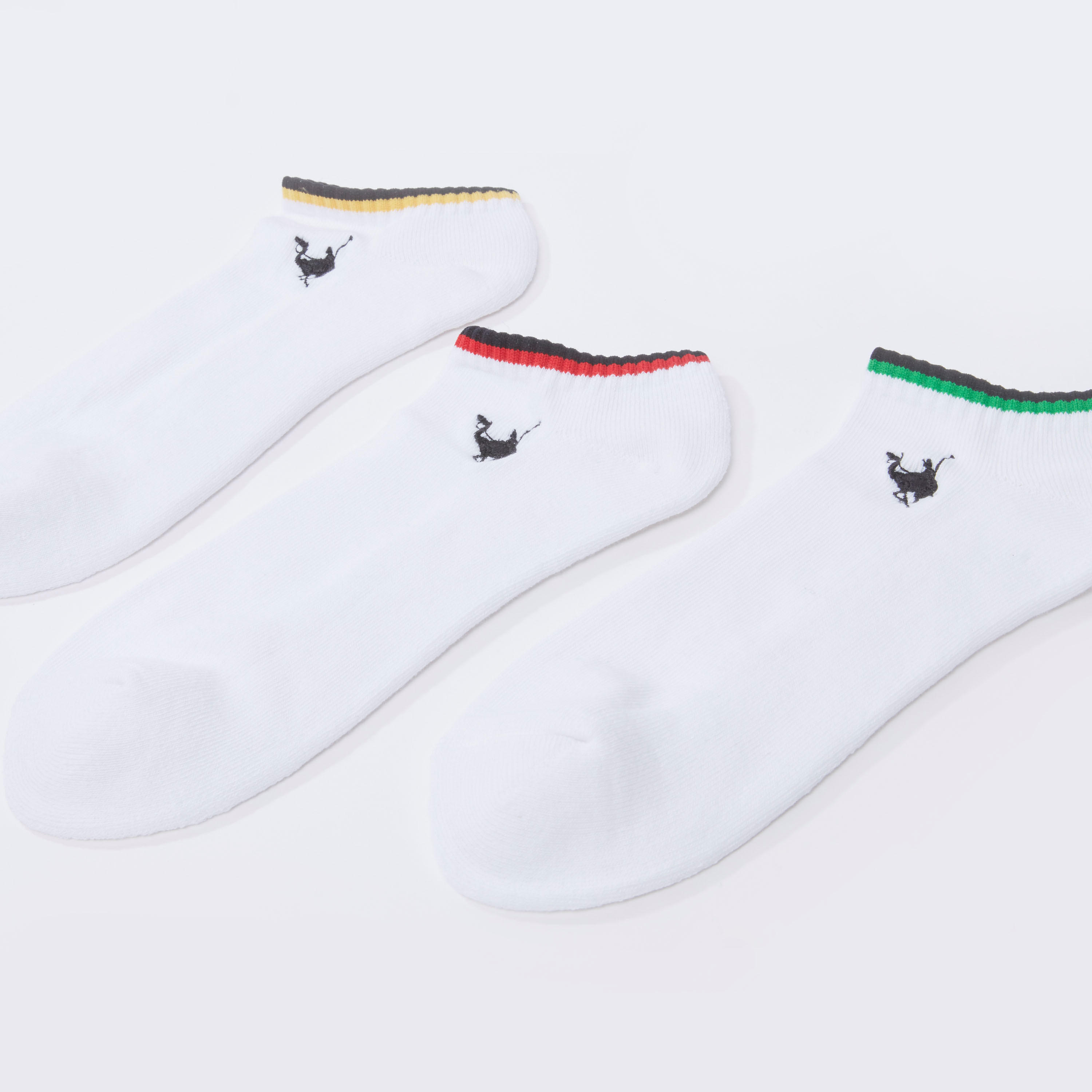 جوارب مقلّمة بطول الكاحل بحوّاف مضلّعة - طقم من 3 أزواج-men-socks-image-3
