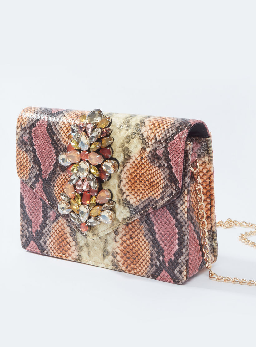 حقيبة ساتشيل بارزة الملمس بزر إغلاق مغناطيسي وطيّة مزيّنة-women-bagsandwallets-handbags-image-1