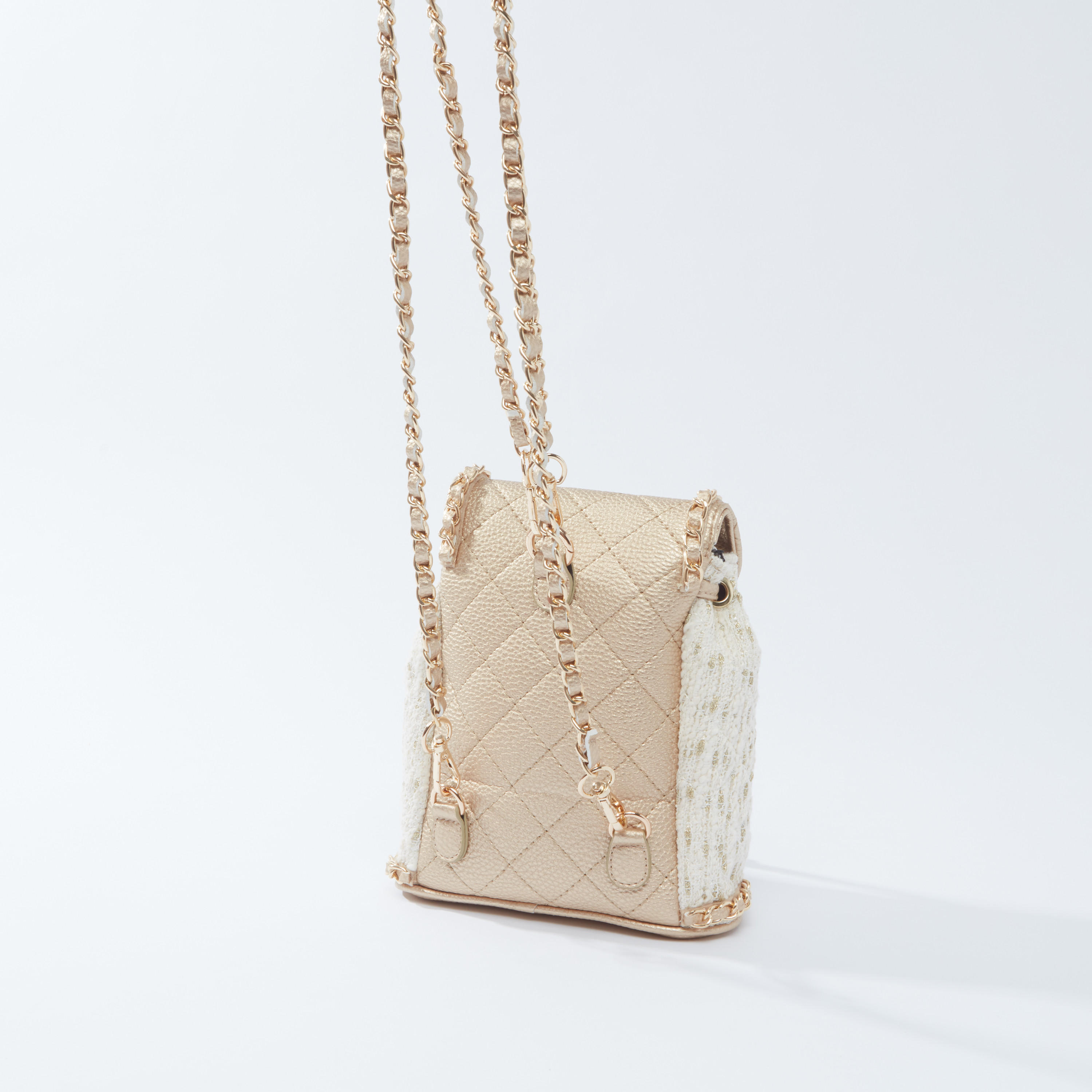Textured Backpack with Twist Lock and Metallic Chain-women-bagsandwallets-handbags-image-4