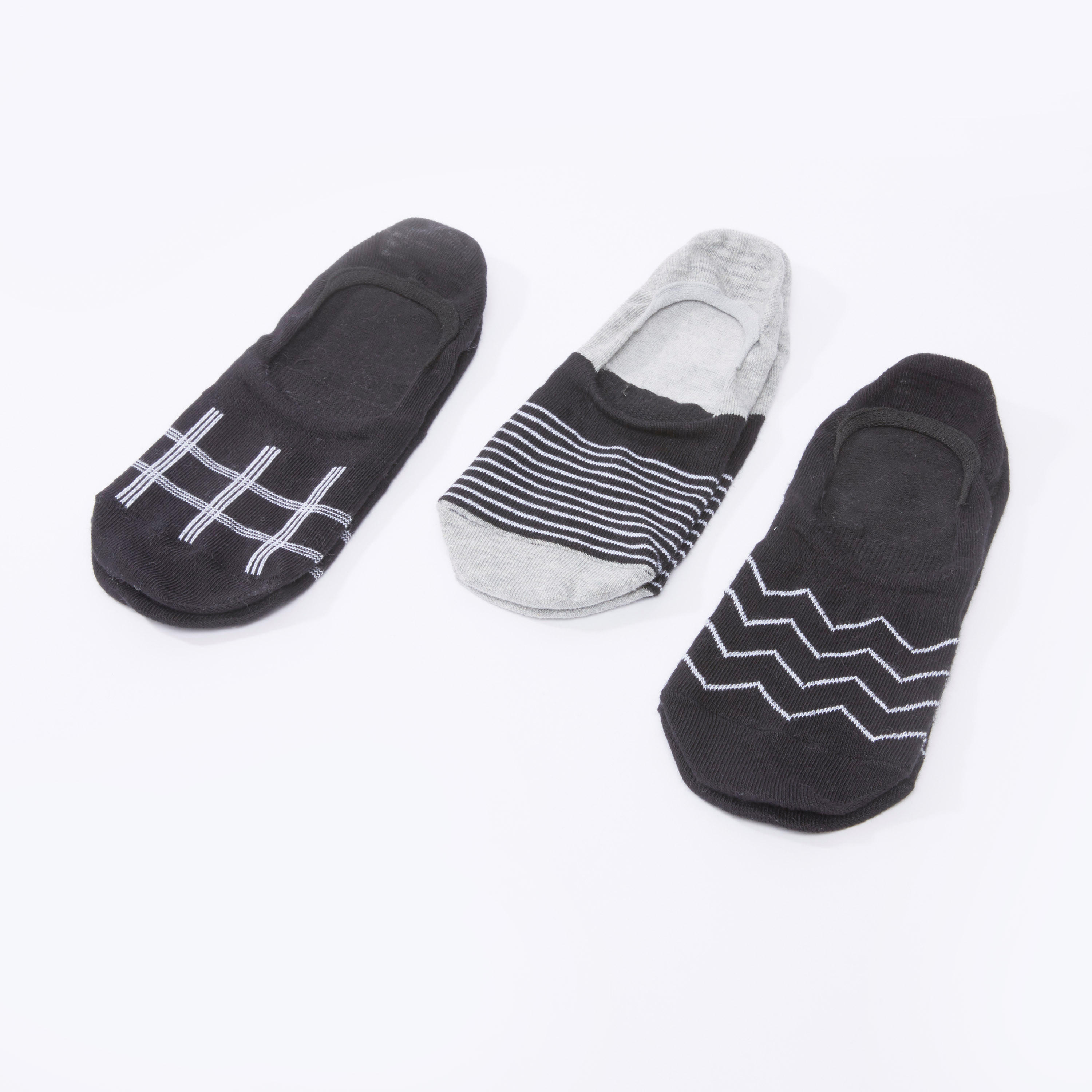 جوارب غير مرئية بطبعات - طقم من 3 أزواج-men-socks-image-1