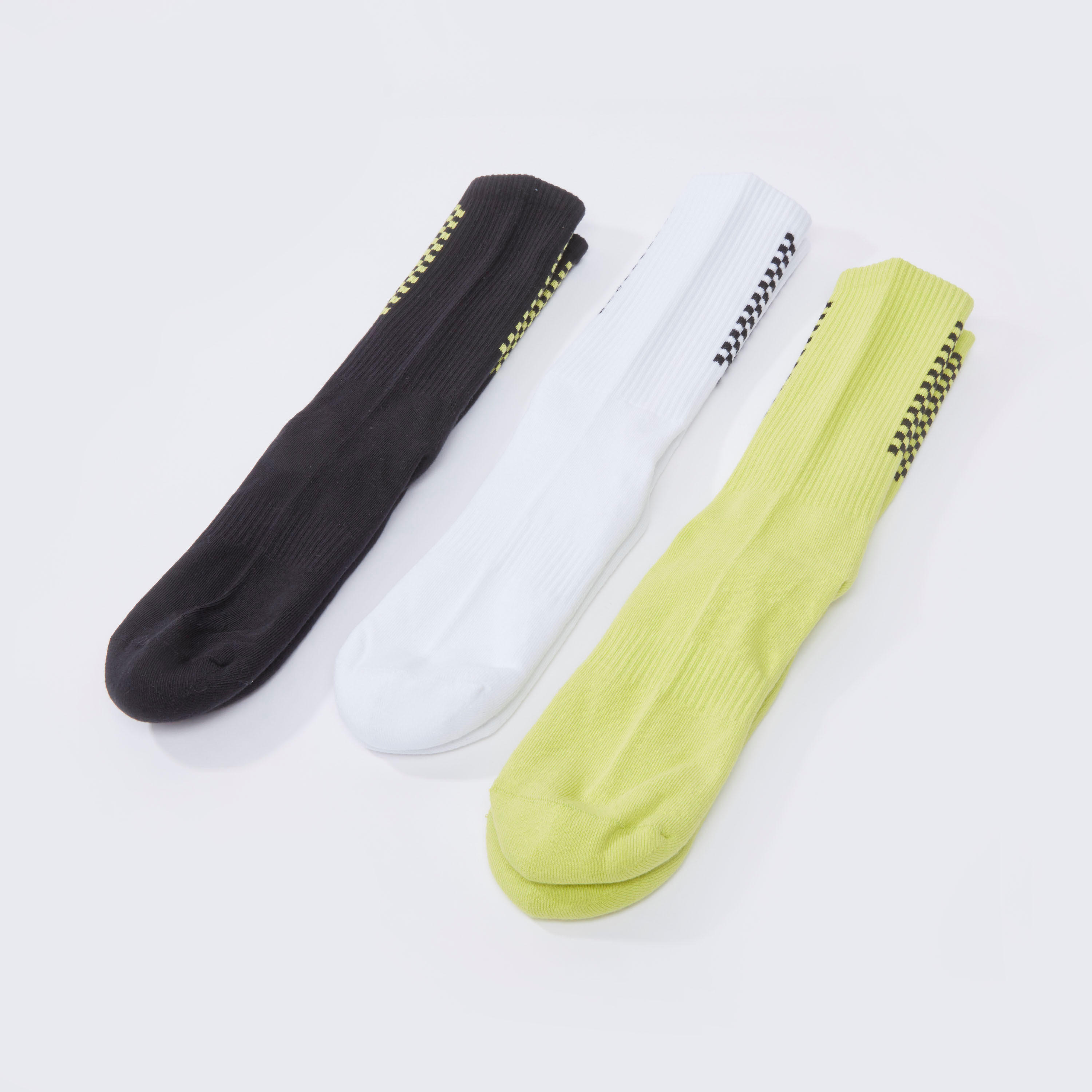 Set of 3 - Textured Crew Length Socks with Ribbed Hem-men-socks-image-3