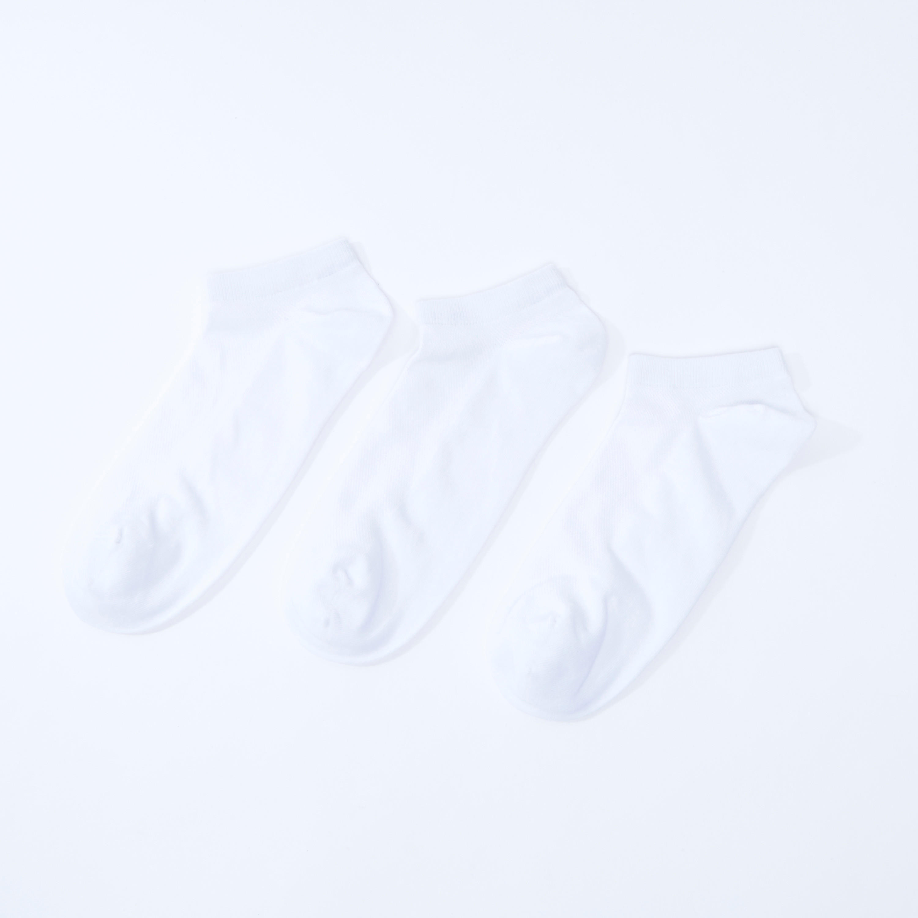 جوارب سادة بطول الكاحل بحوّاف مطّاطية - طقم من 3 أزواج-men-socks-image-2