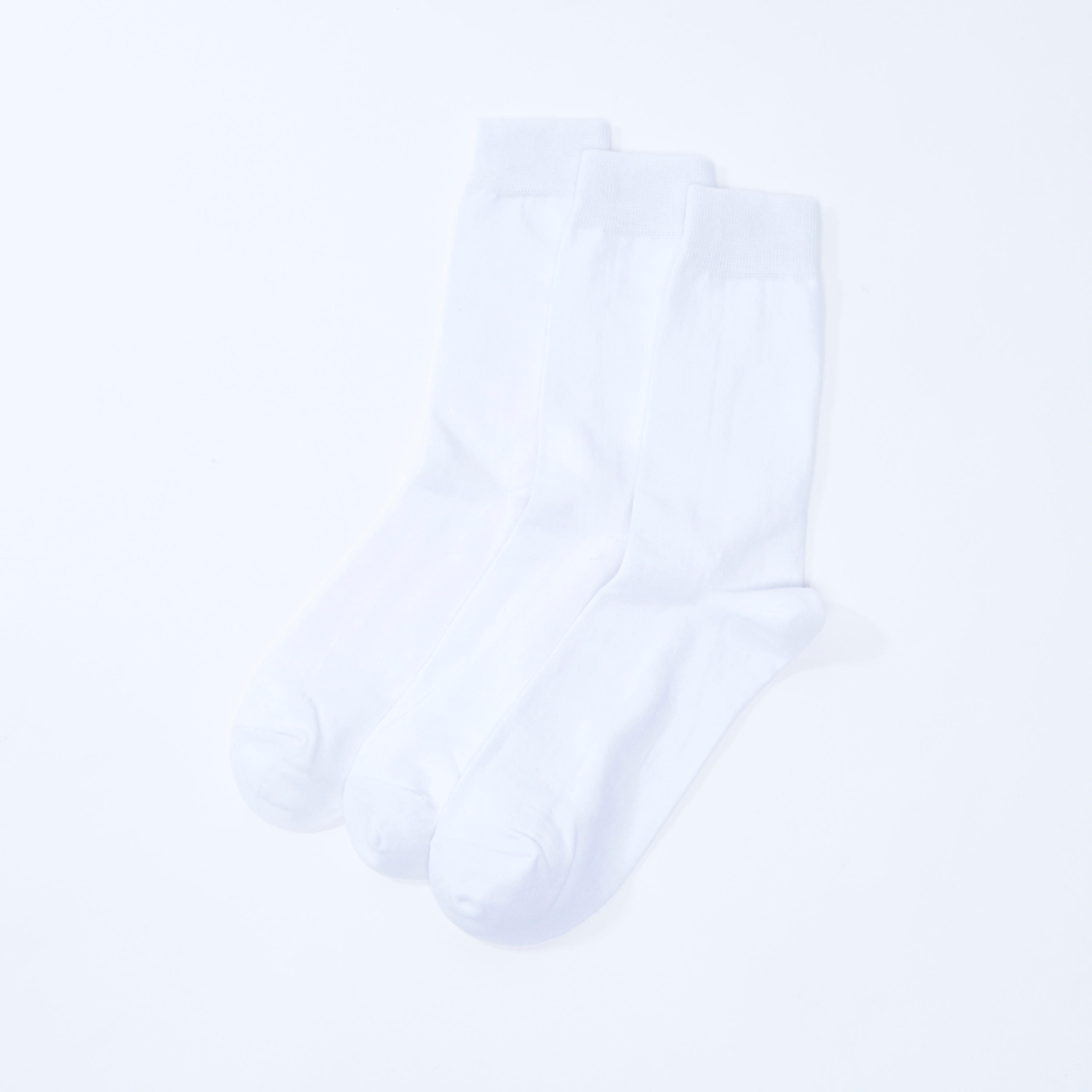 Set of 3 - Solid Crew Length Socks with Ribbed Cuffed Hems-men-socks-image-1