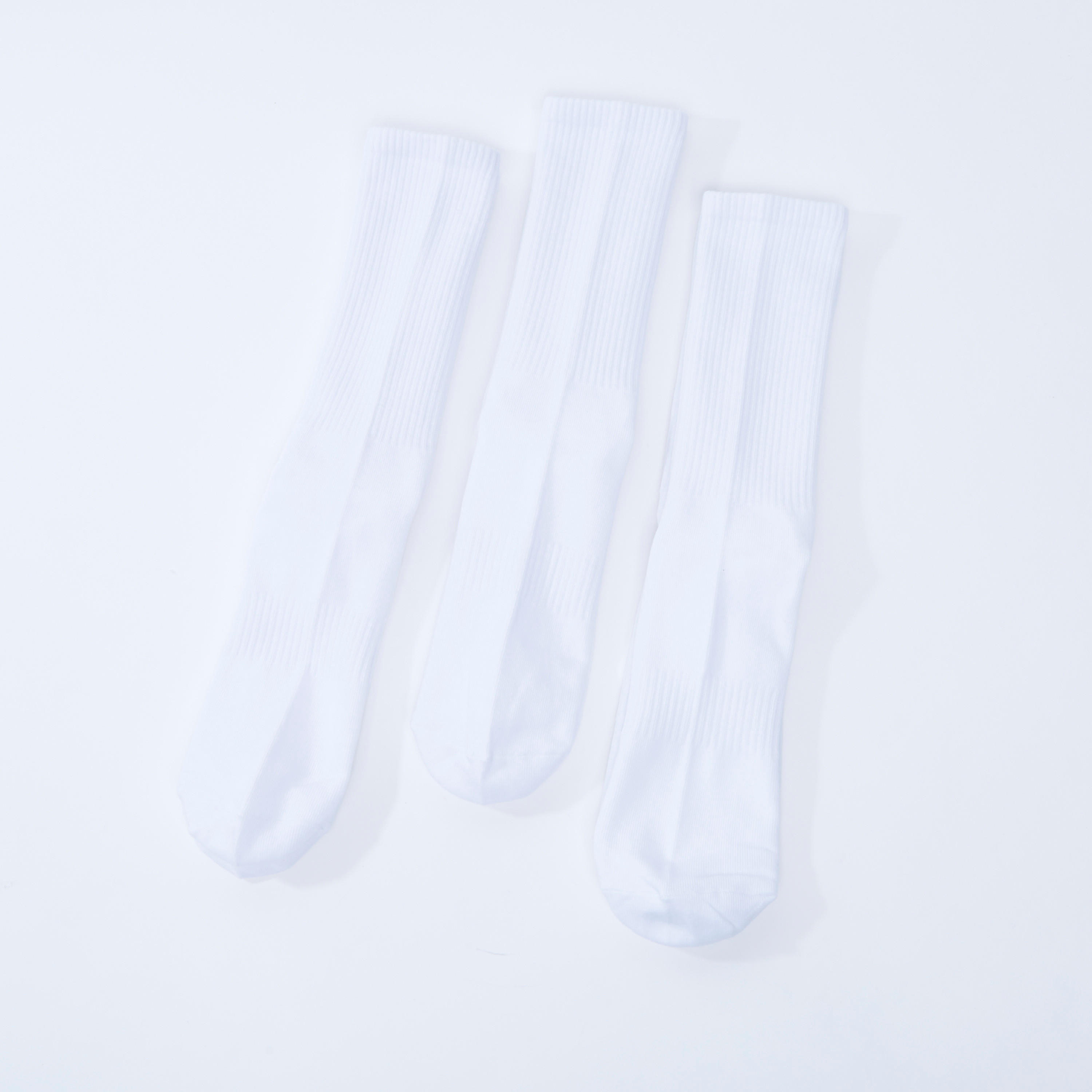 جوارب سادة بطول ربلة الساق بحواف مضلّعة - طقم من 3 أزواج-men-socks-image-3