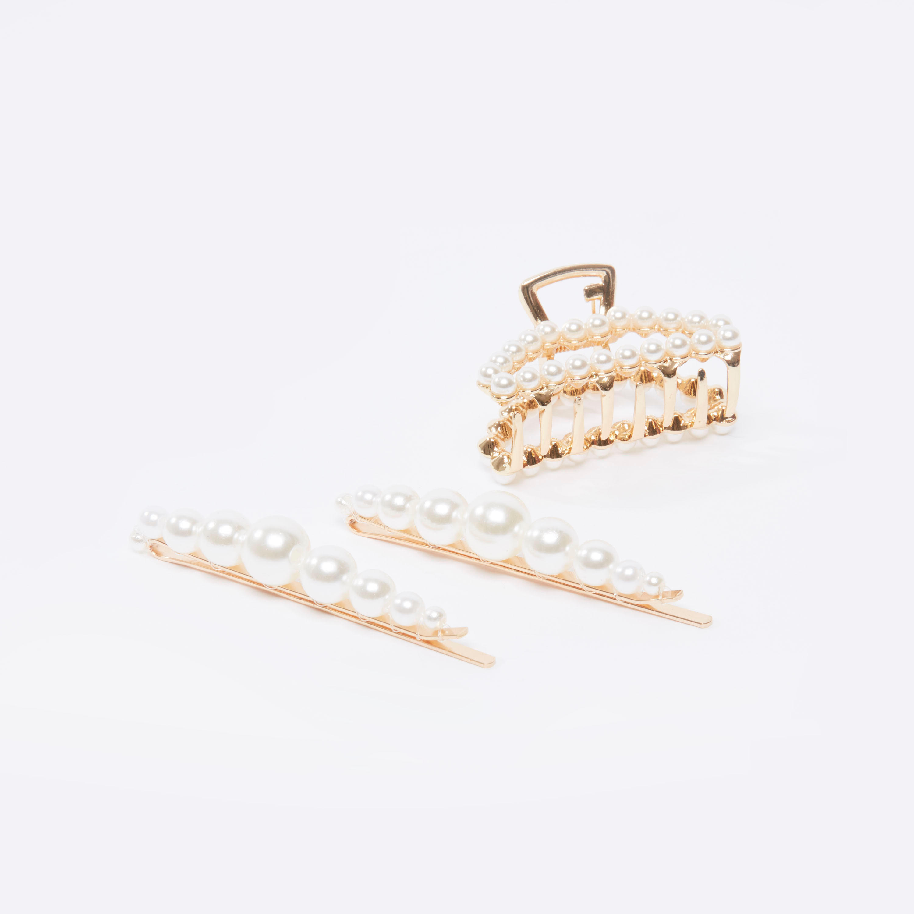 طقم اكسسوارات شعر من 3 قطع لؤلؤ-women-hairaccessories-image-1