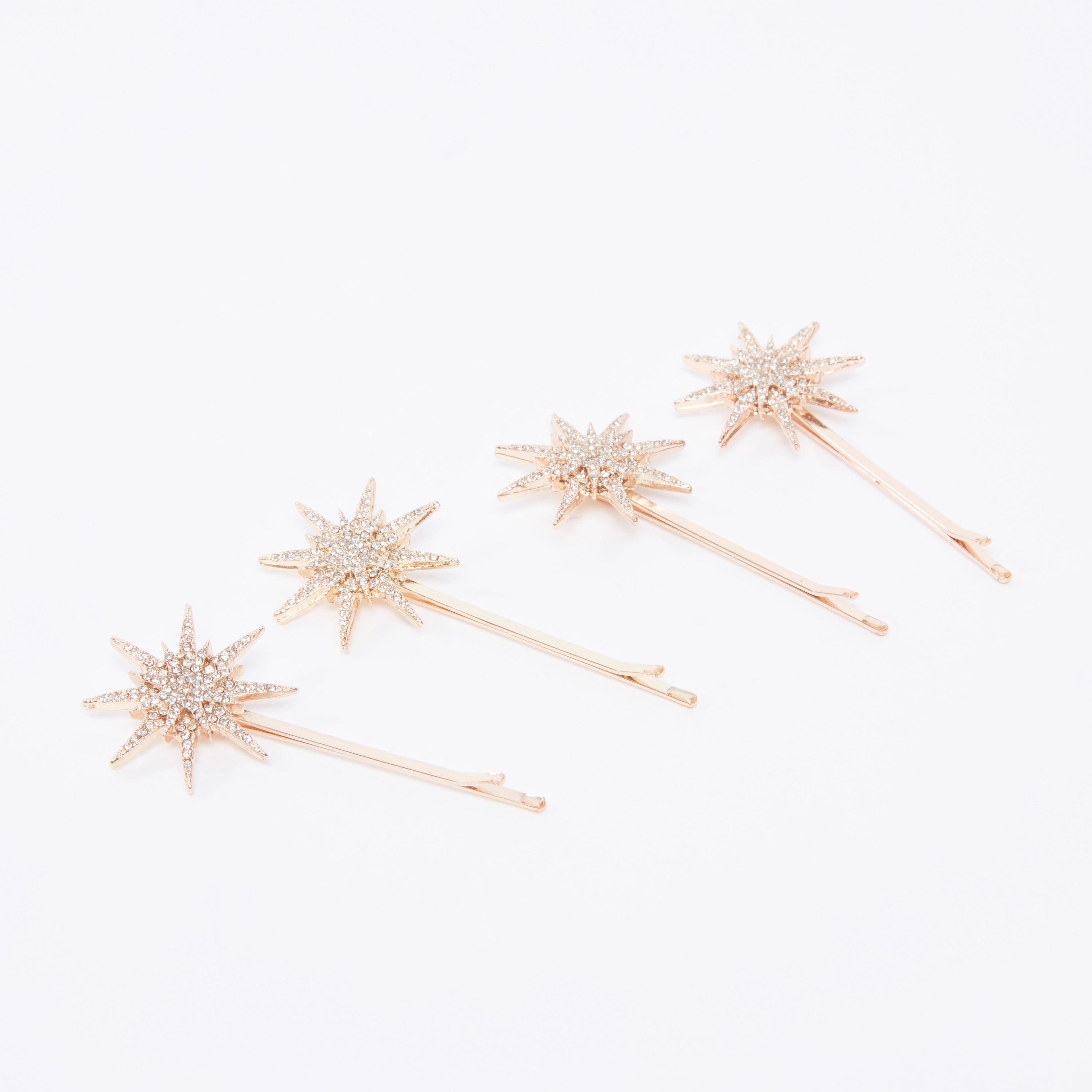 دبابيس شعر مرصّعة بتزيينات - طقم من 4 قطع-women-hairaccessories-image-1