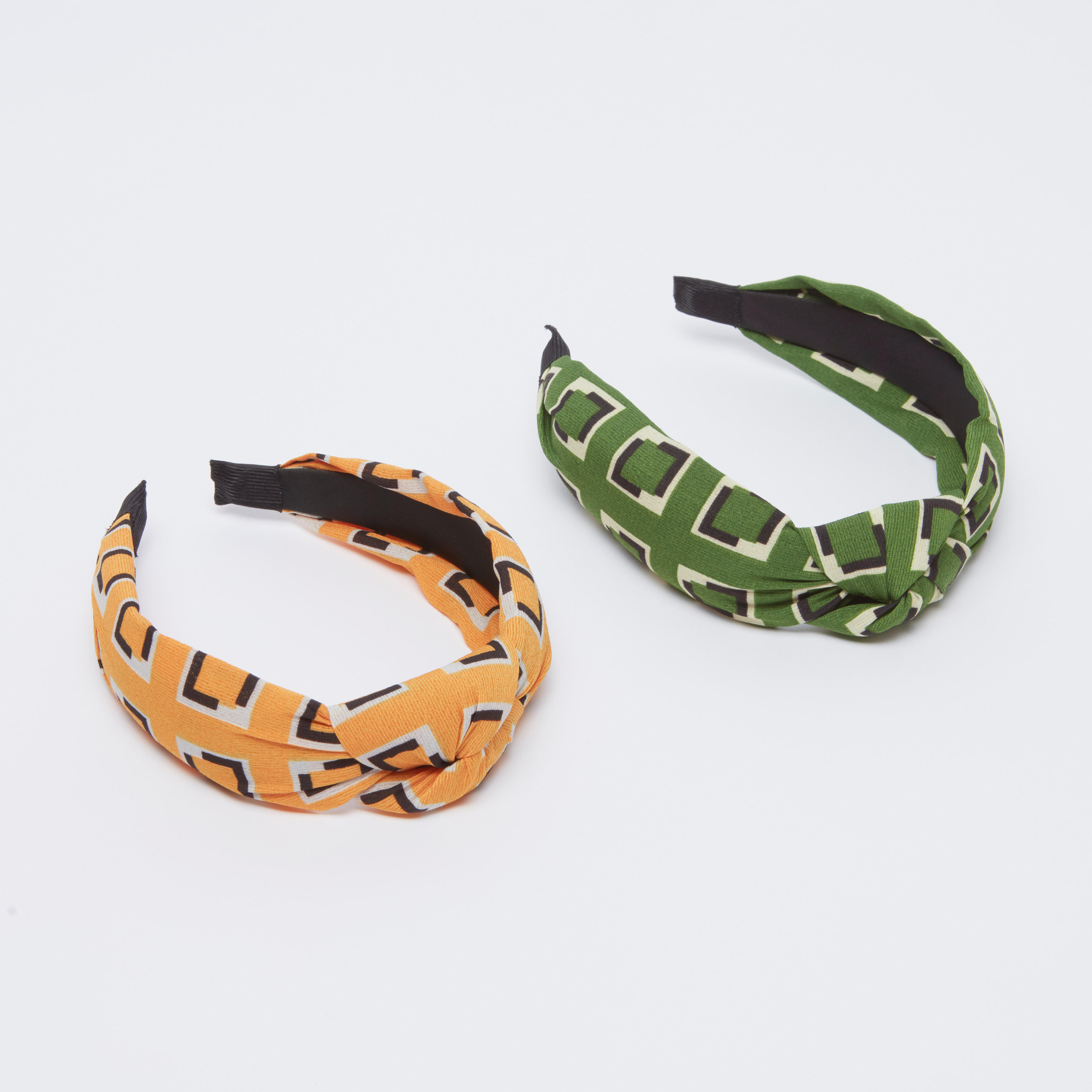 شريطة شعر بعقدة وطبعات - طقم من قطعتين-women-hairaccessories-image-1