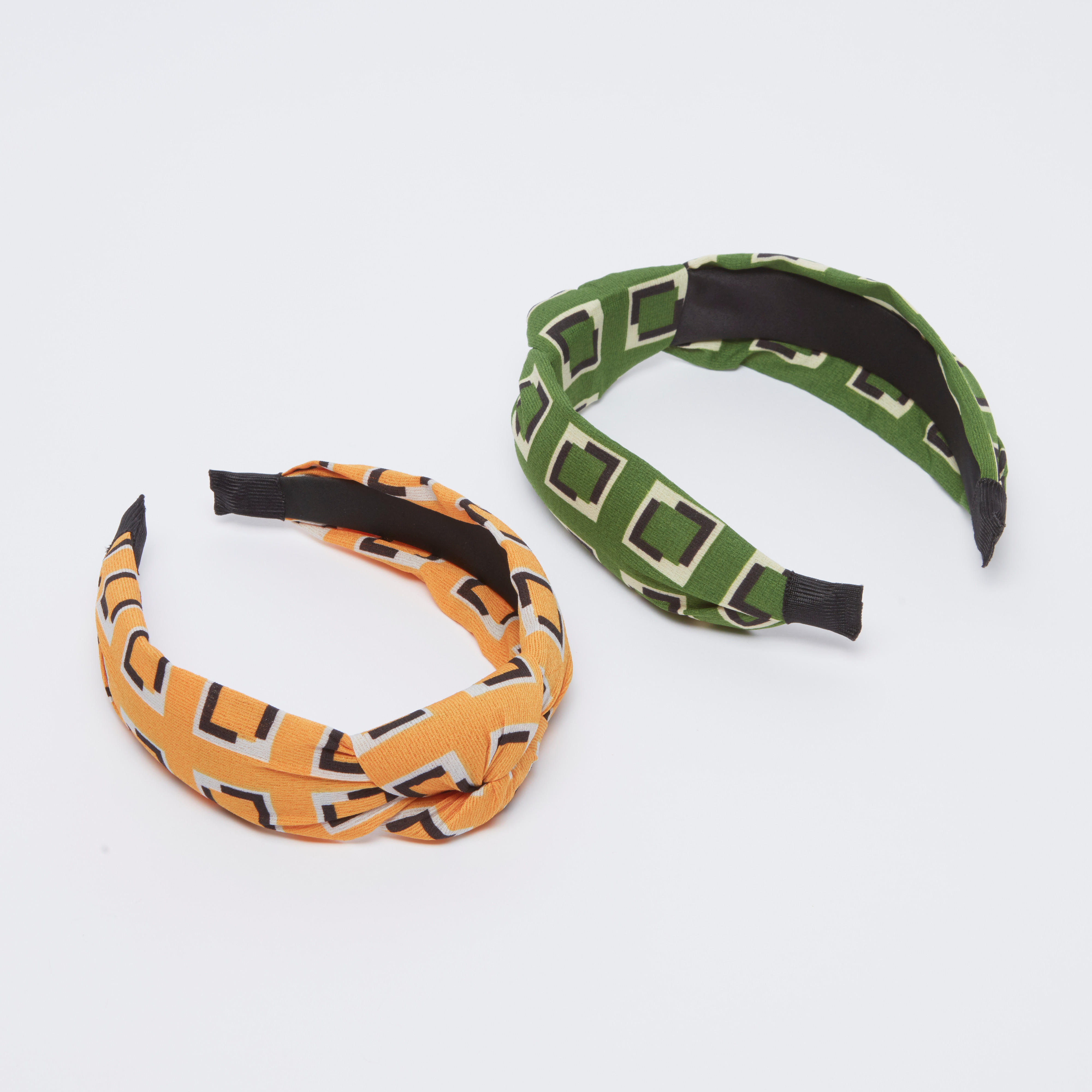شريطة شعر بعقدة وطبعات - طقم من قطعتين-women-hairaccessories-image-3
