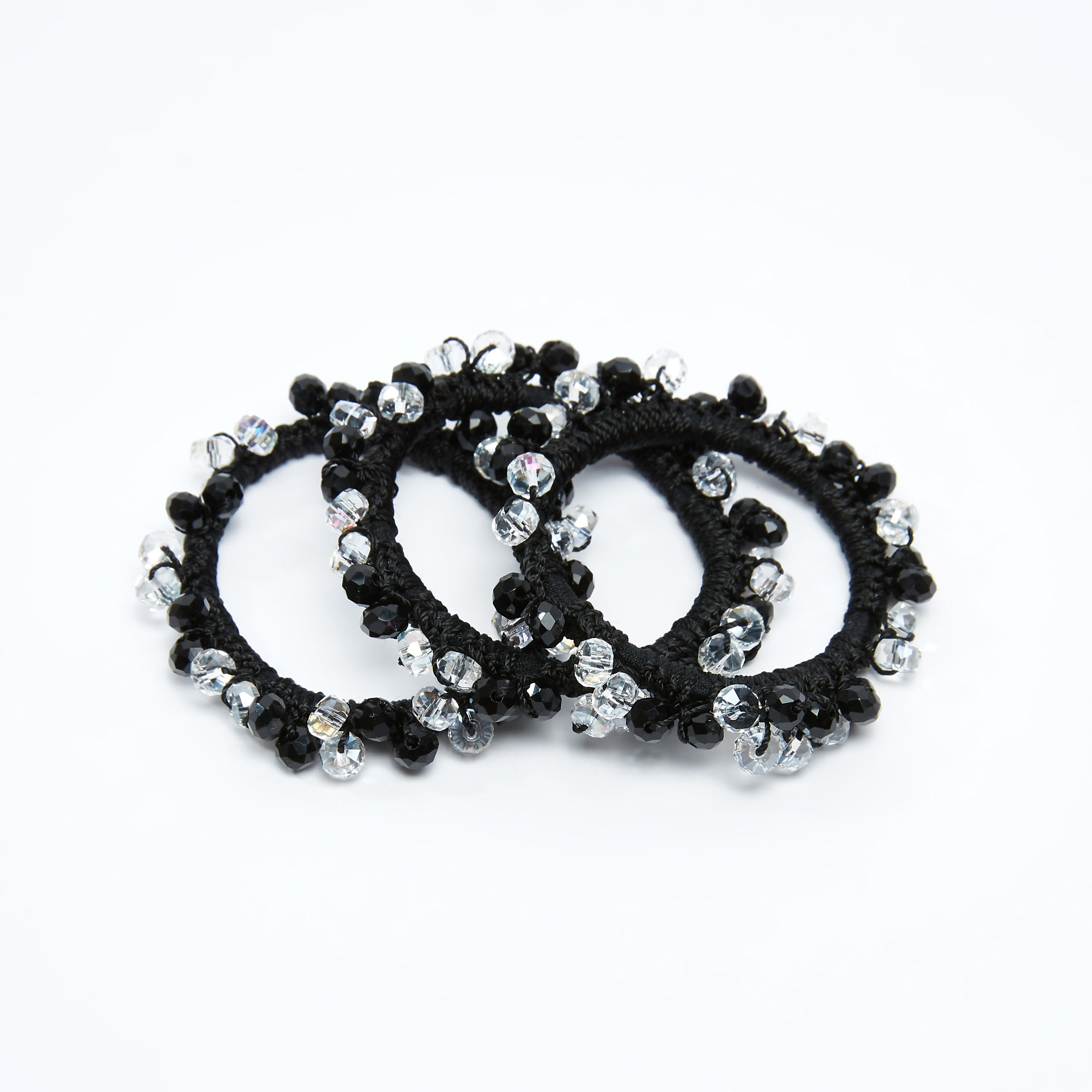 ربطة شعر بارزة الملمس بتفاصيل خرز - طقم من 3 قطع-women-hairaccessories-image-1