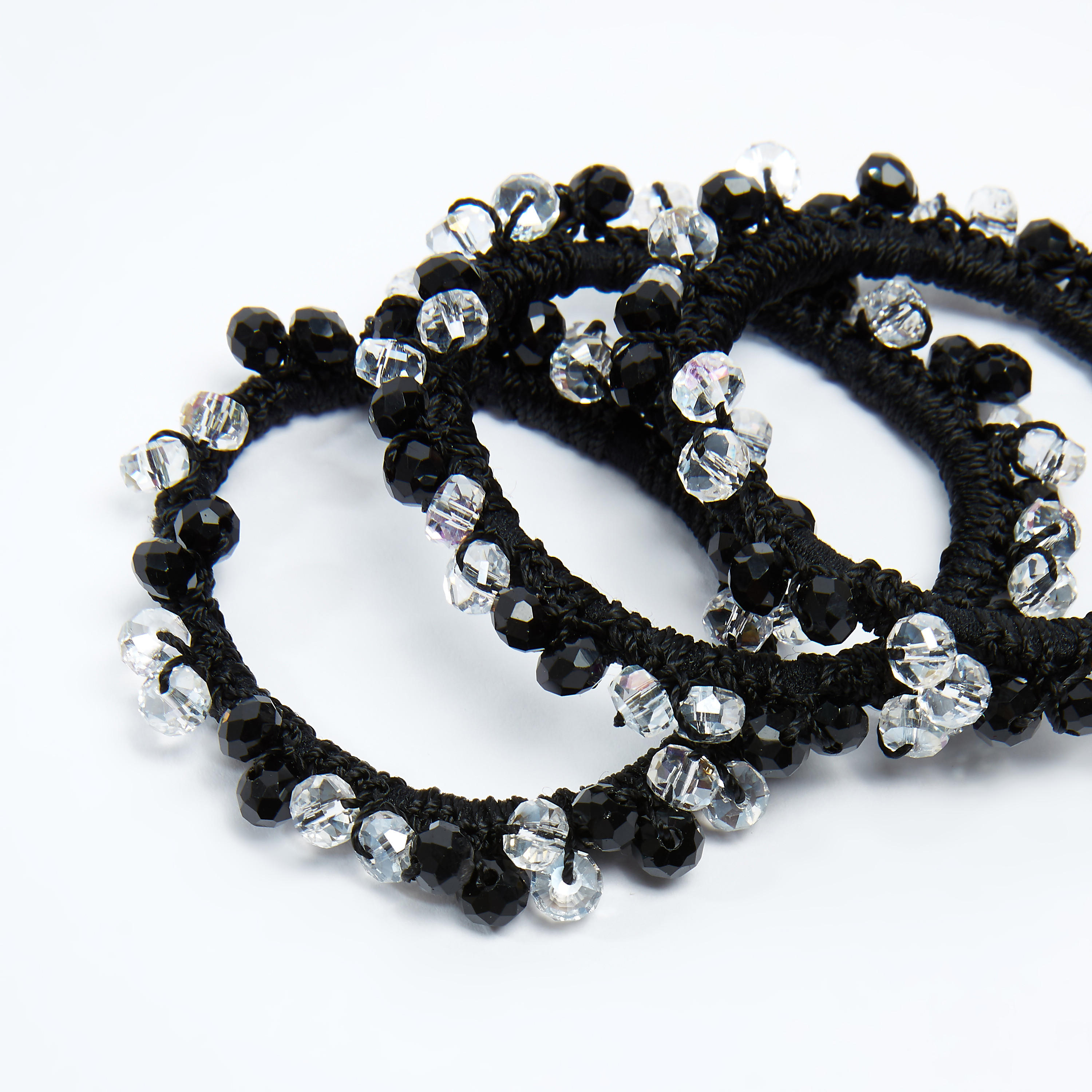 ربطة شعر بارزة الملمس بتفاصيل خرز - طقم من 3 قطع-women-hairaccessories-image-3