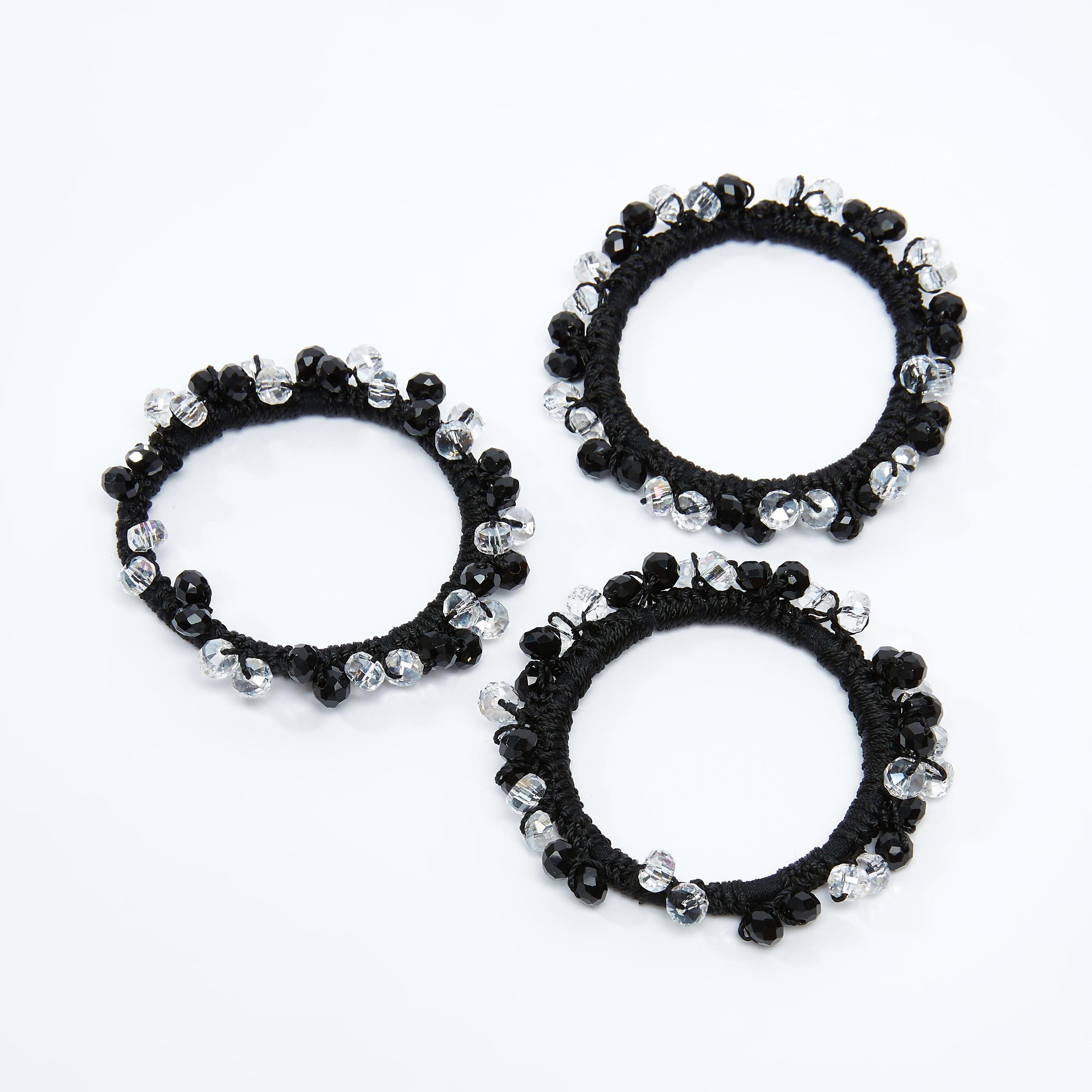 ربطة شعر بارزة الملمس بتفاصيل خرز - طقم من 3 قطع-women-hairaccessories-image-4