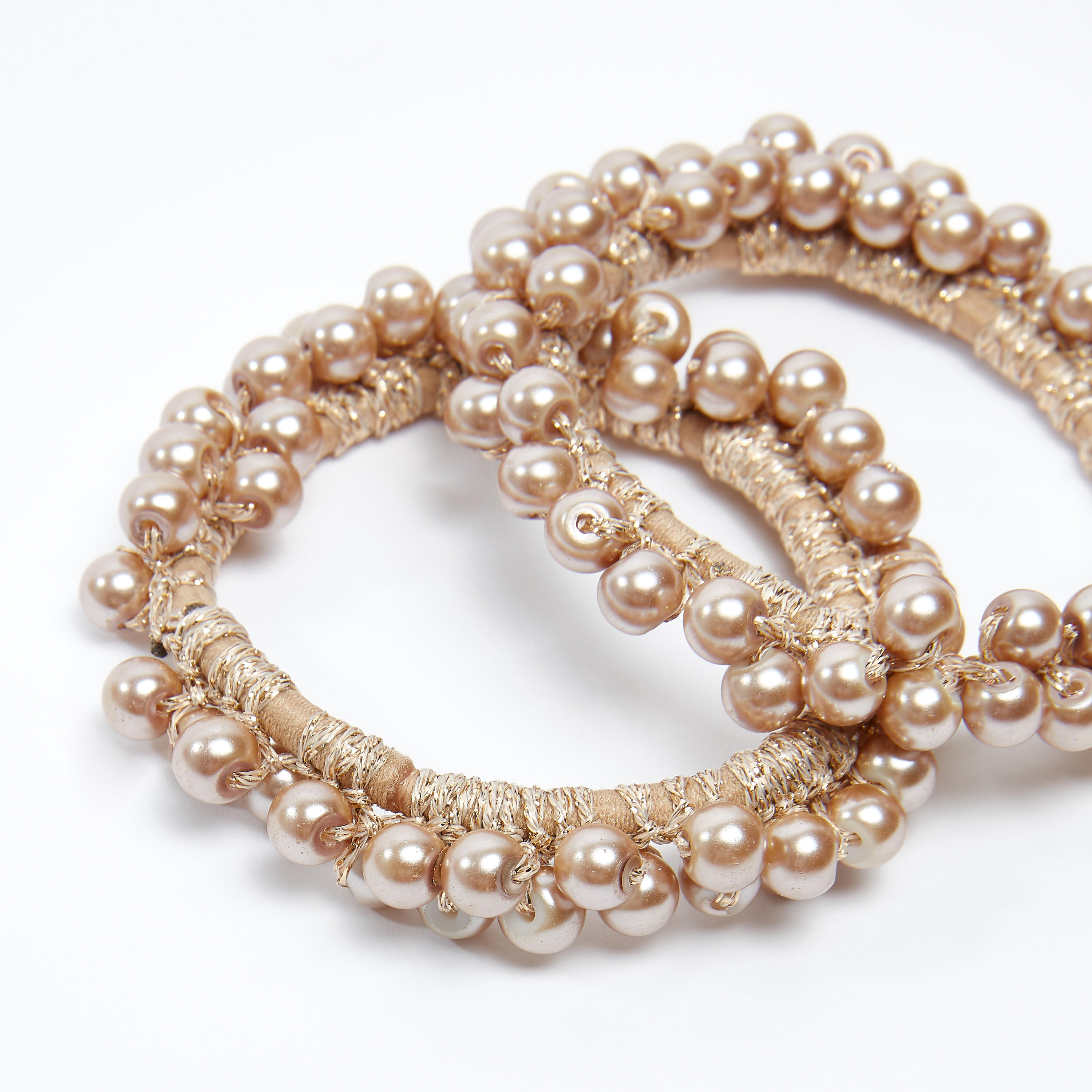 ربطة شعر بارزة الملمس بتفاصيل خرز - طقم من قطعتين-women-hairaccessories-image-3