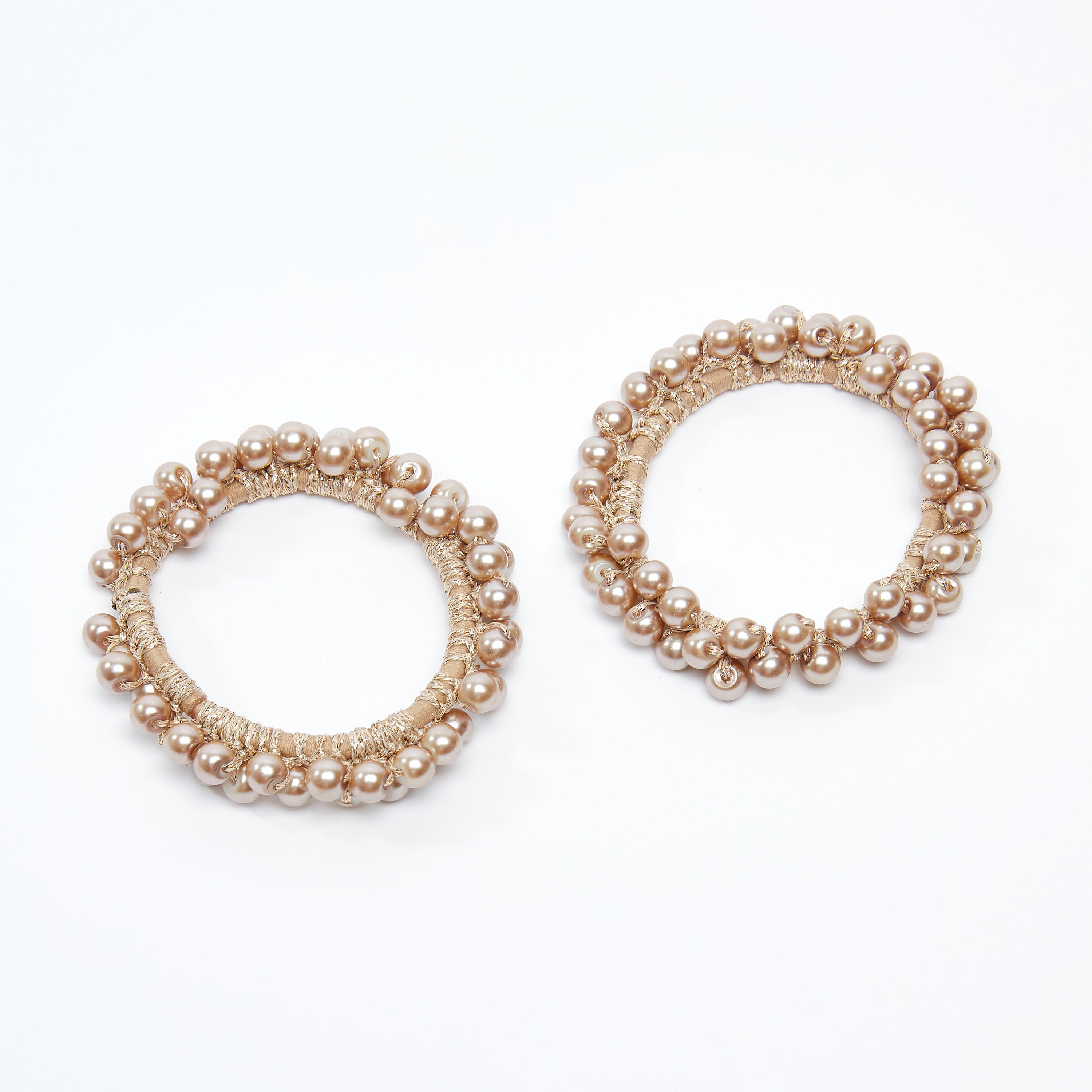 ربطة شعر بارزة الملمس بتفاصيل خرز - طقم من قطعتين-women-hairaccessories-image-4
