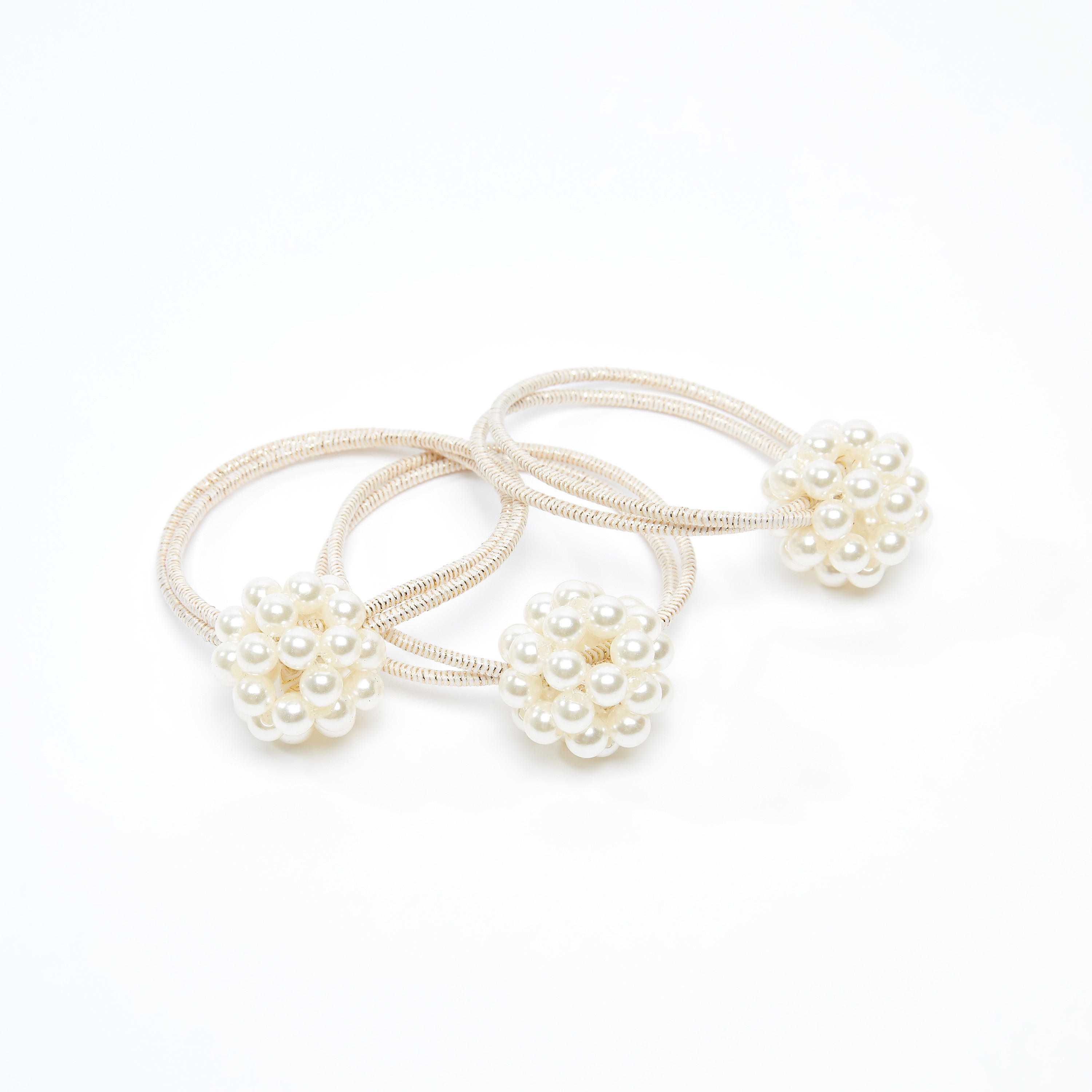 ربطة شعر بارزة الملمس بتفاصيل خرز - طقم من 3 قطع-women-hairaccessories-image-1