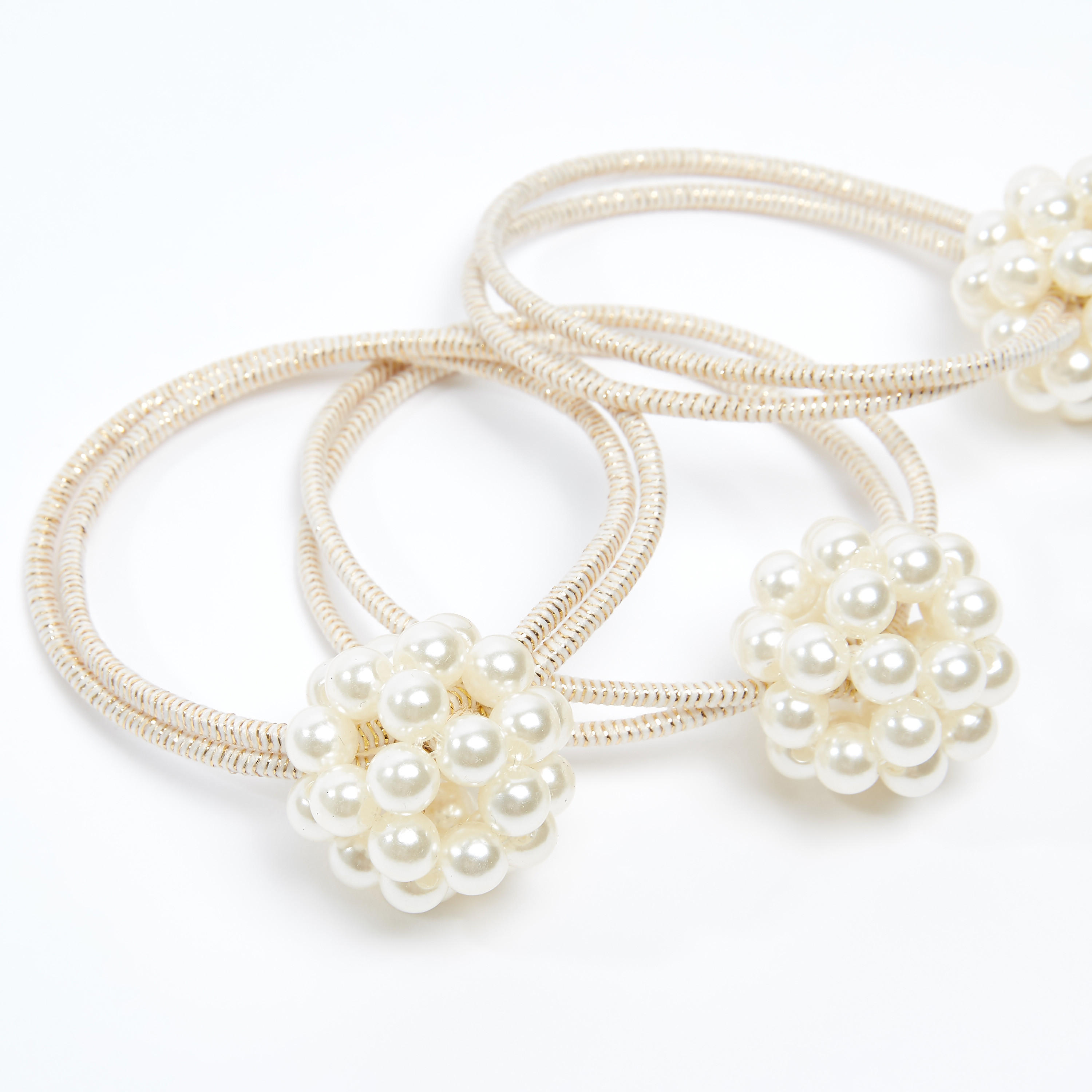 ربطة شعر بارزة الملمس بتفاصيل خرز - طقم من 3 قطع-women-hairaccessories-image-3