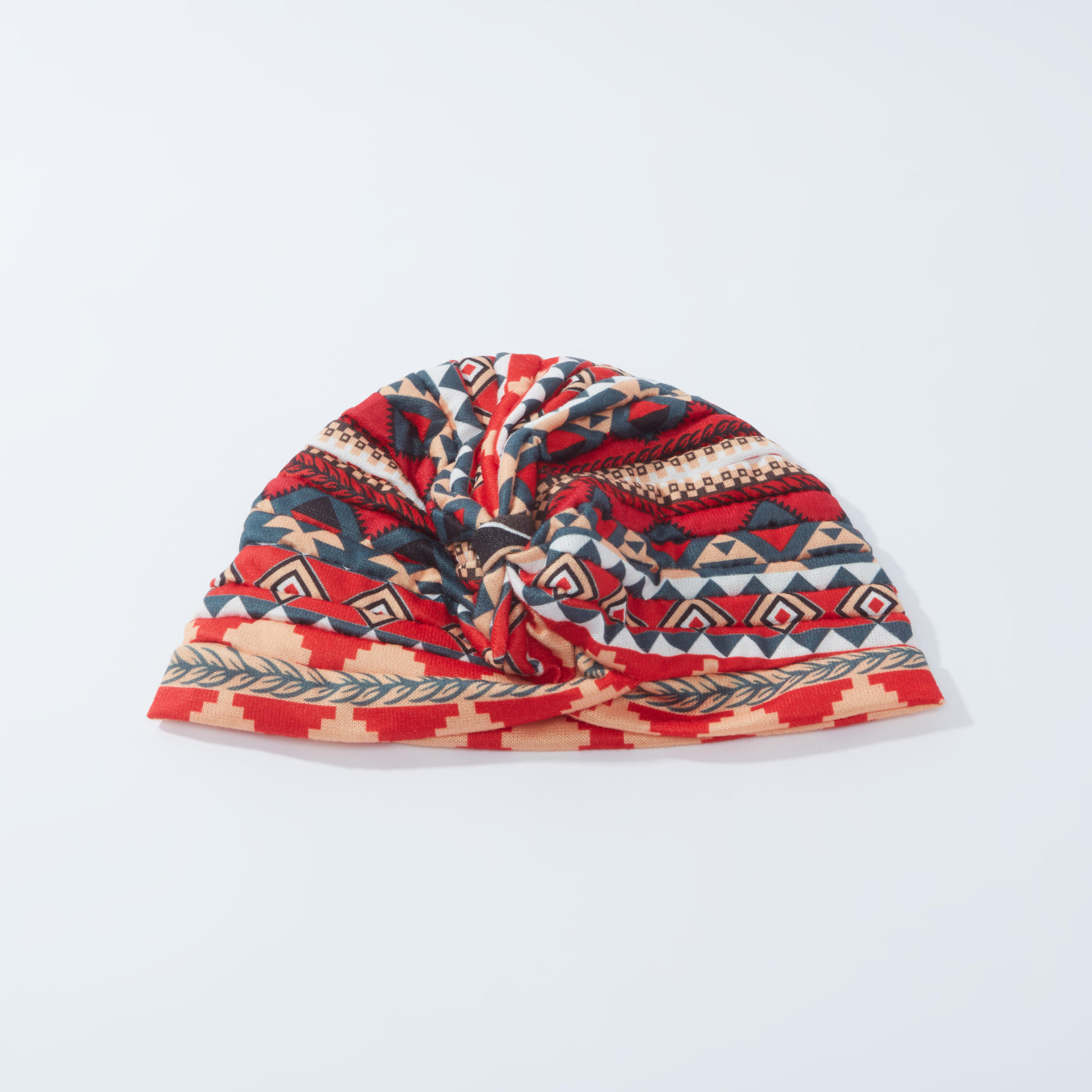 Printed Cap with Knot Detail-women-clothingaccessories-capsandhats-image-1