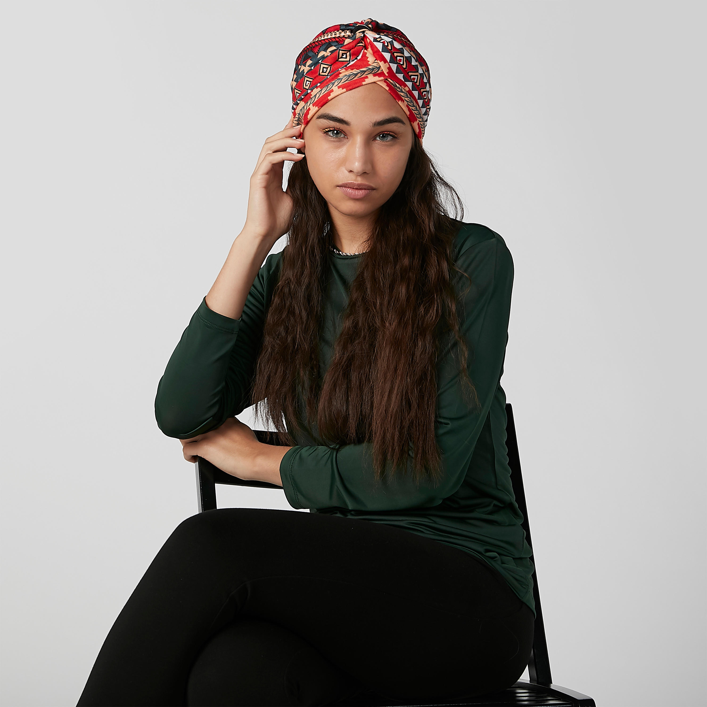 Printed Cap with Knot Detail-women-clothingaccessories-capsandhats-image-2