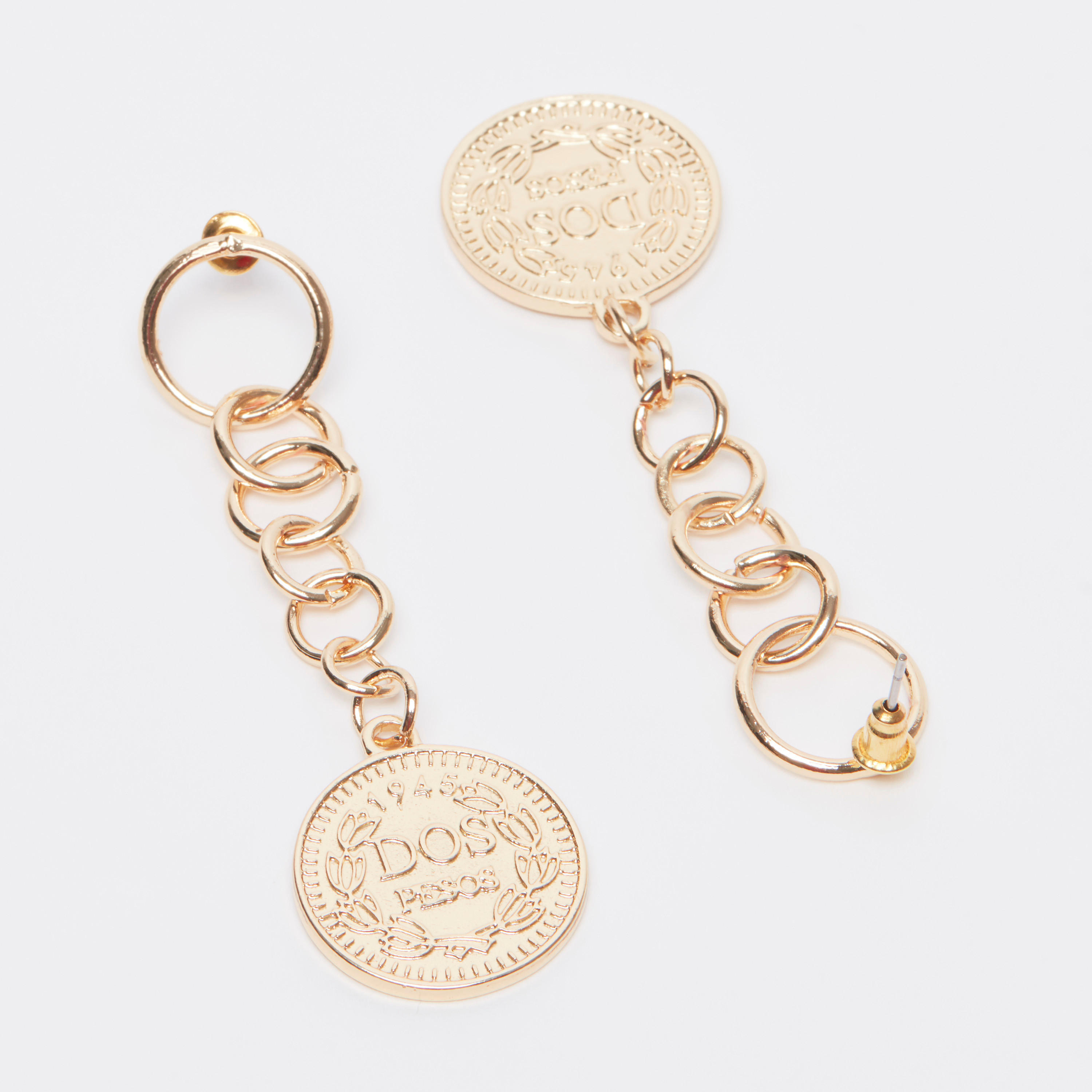 أقراط متدليّة ميتاليك بمكبس إغلاق-women-watchesandjewellery-jewellery-earrings-image-1