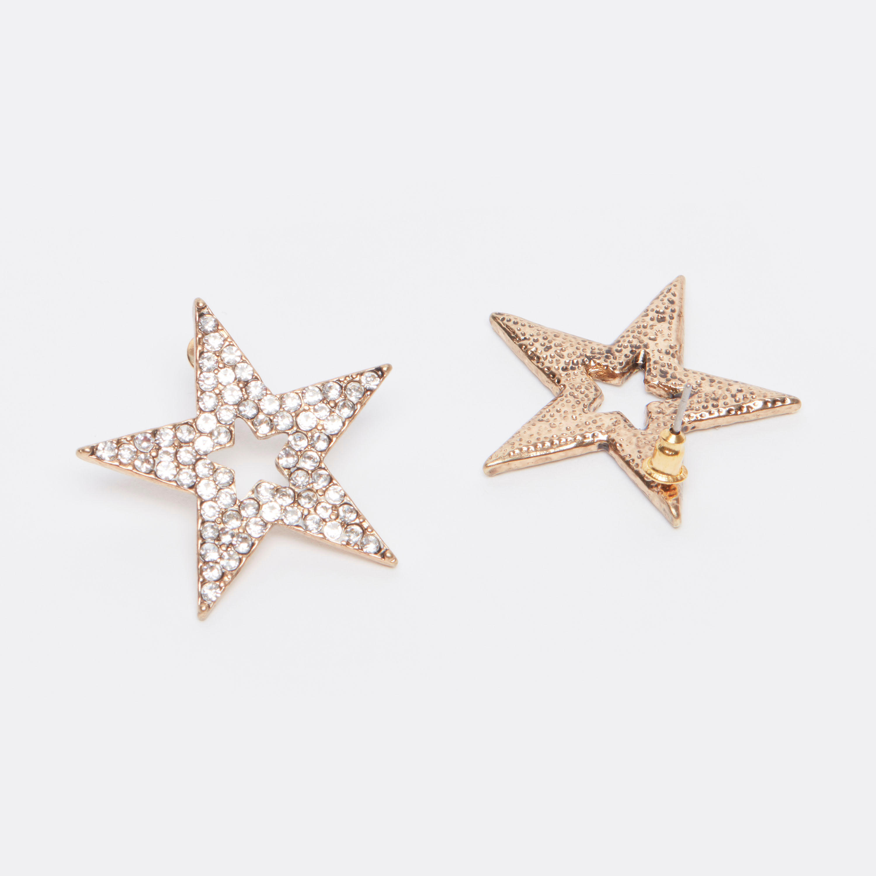 Studded Star Shaped Earrings with Pushback Closure-women-watchesandjewellery-jewellery-earrings-image-3