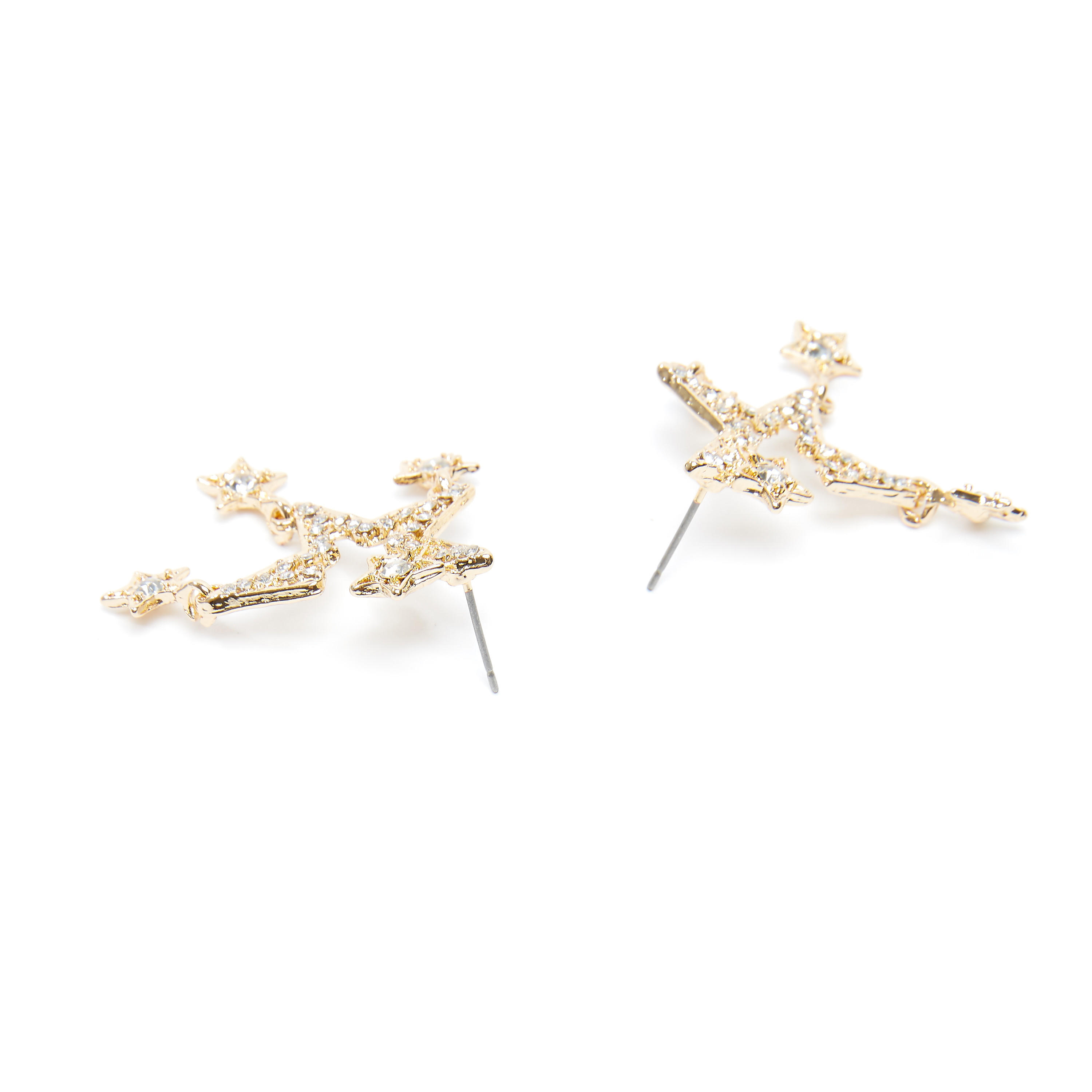 أقراط مرصّعة بدلّاية ومكبس إغلاق-women-watchesandjewellery-jewellery-earrings-image-1