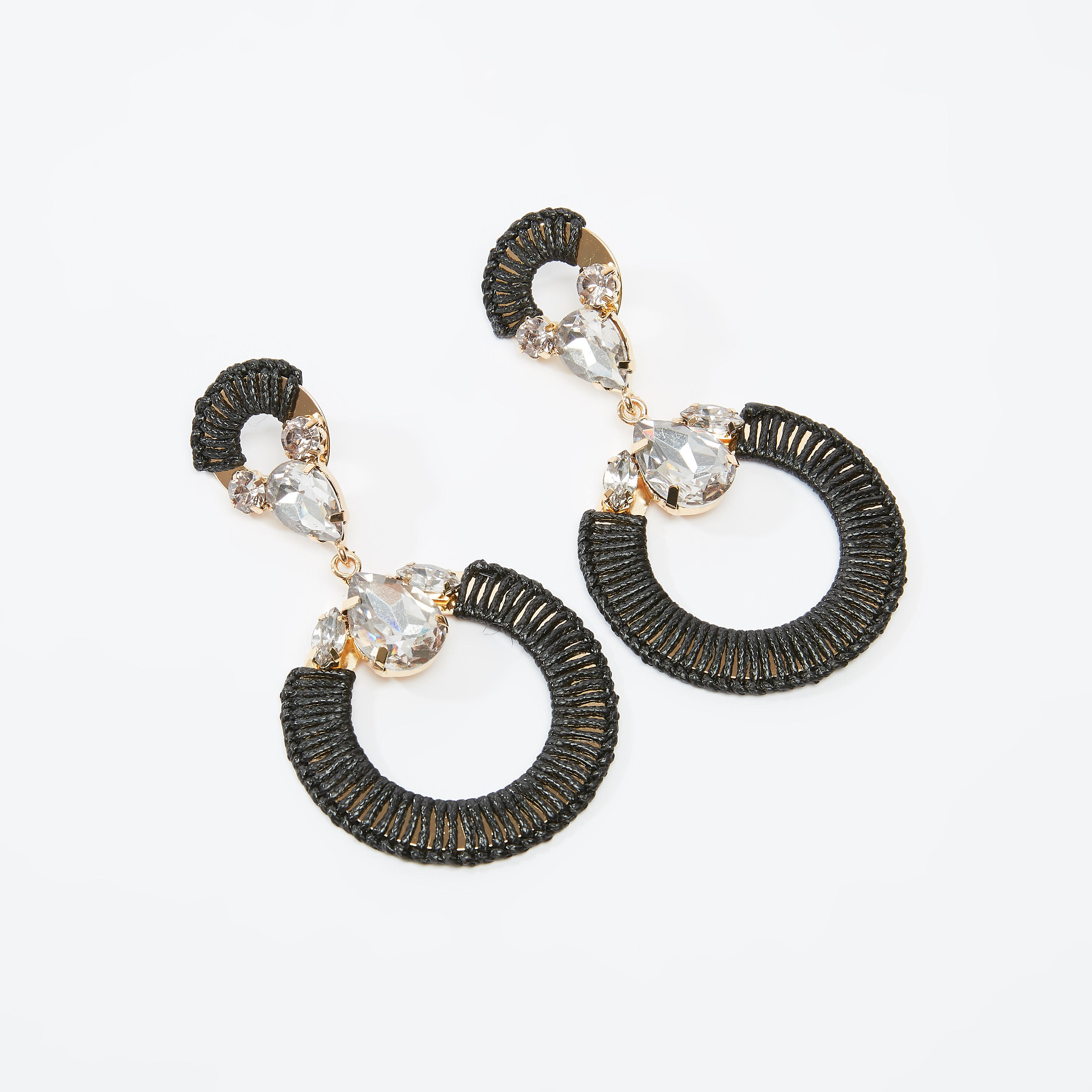 Embellished Dangling Earrings with Pushback Closure-women-watchesandjewellery-jewellery-earrings-image-1