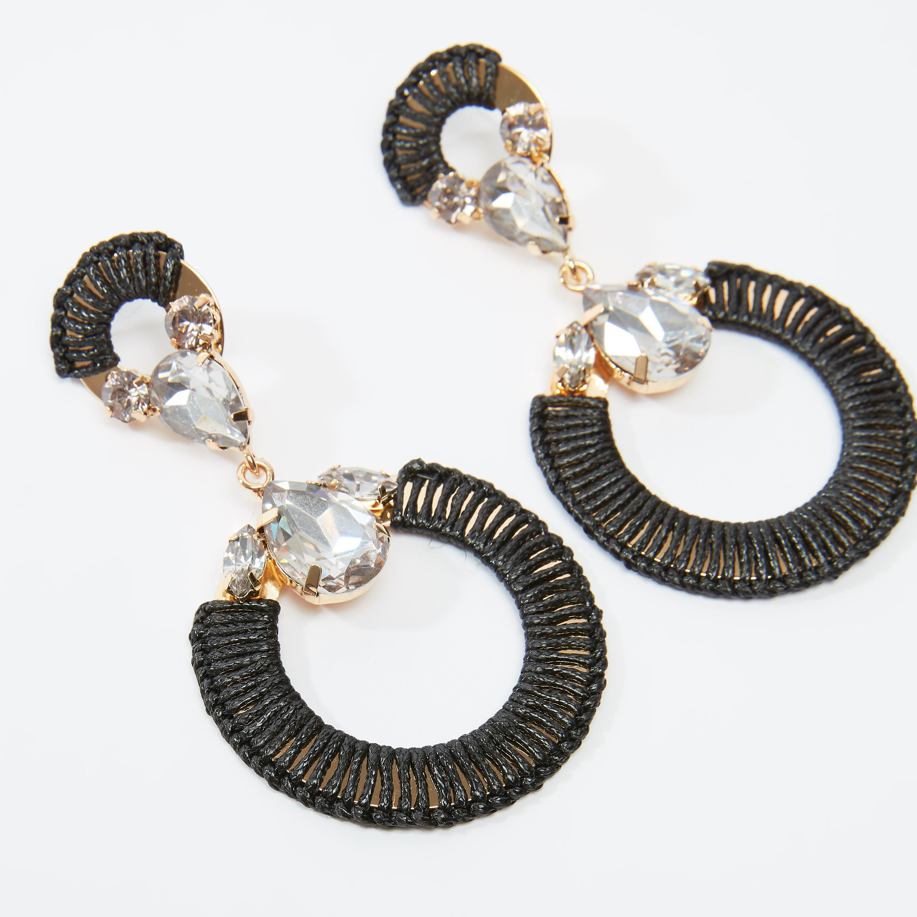 Embellished Dangling Earrings with Pushback Closure-women-watchesandjewellery-jewellery-earrings-image-3