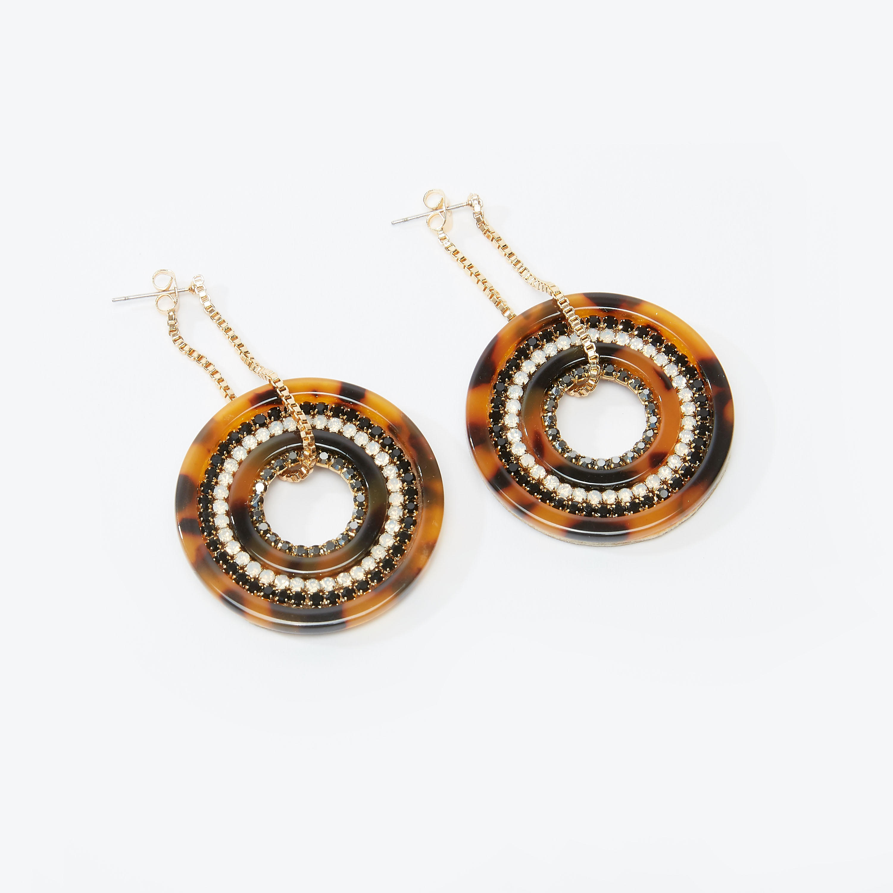 Embellished Dangling Earrings with Pushback Closure-women-watchesandjewellery-jewellery-earrings-image-1